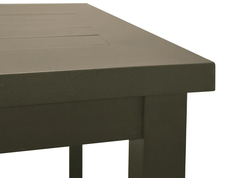 Grosfillex Sigma Aluminum Fusion Bronze Square Outdoor Bar Height Table