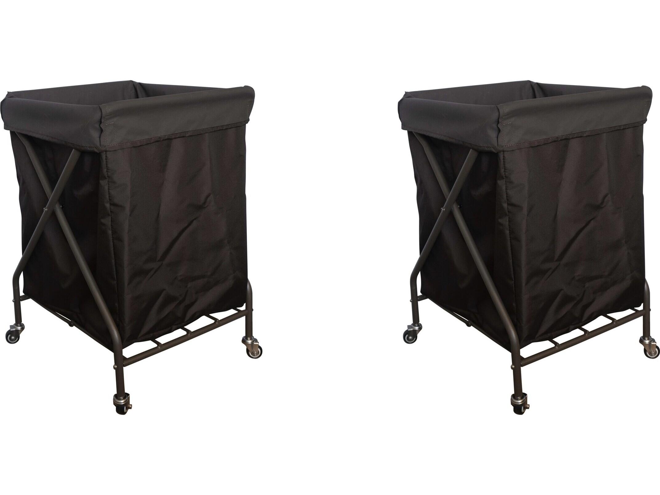 Grosfillex Sunset Sling Aluminum Mandras Blue/Volcanic Black Towel Valet Double Unit