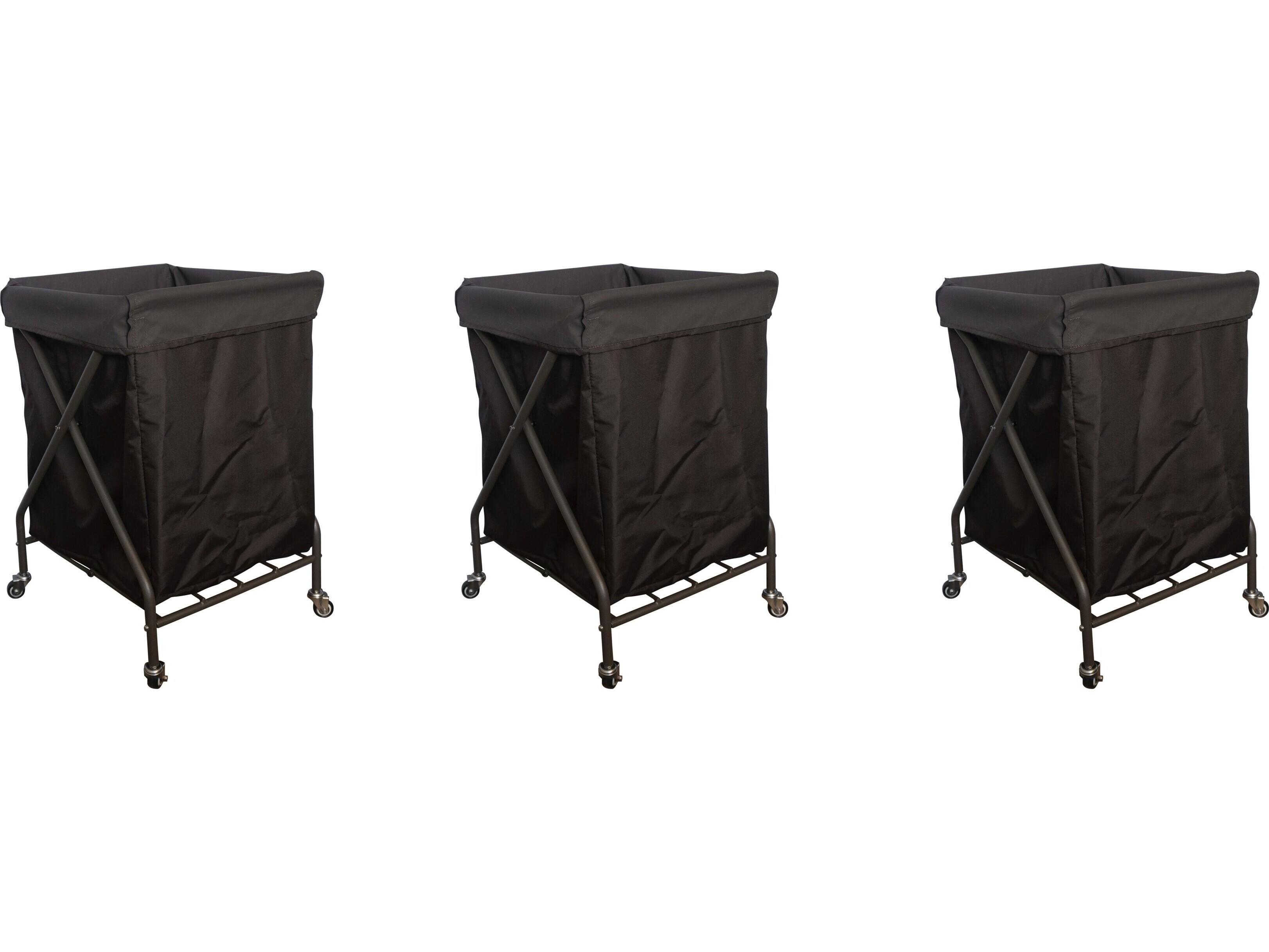 Grosfillex Sunset Sling Aluminum Mandras Blue/Volcanic Black Towel Valet Triple Unit