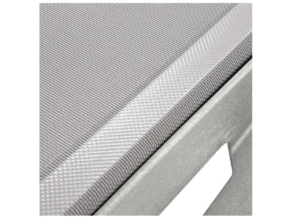 Grosfillex Sunset Aluminum Resin Platinum Gray Patio Chaise Lounge in Solid Platinum Gray
