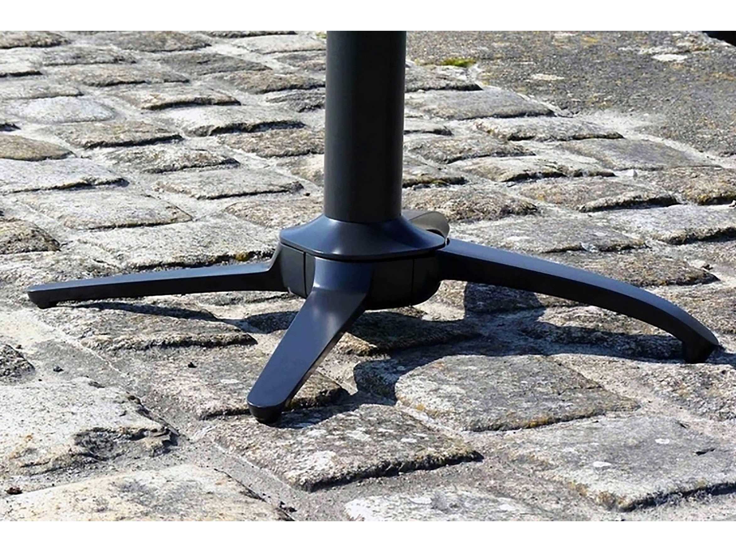 Grosfillex Quattro Aluminum Black Contact Terrace Dining Height Table Base