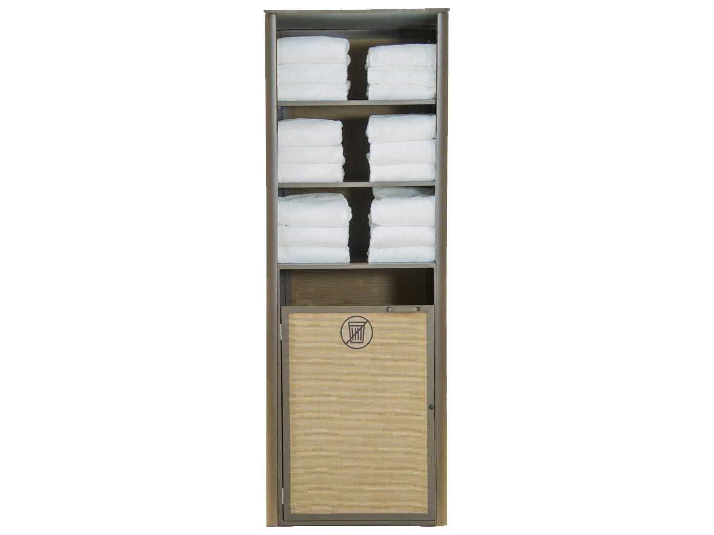 Grosfillex Sunset Sling Aluminum Cognac/Fusion Bronze Towel Valet Single Unit