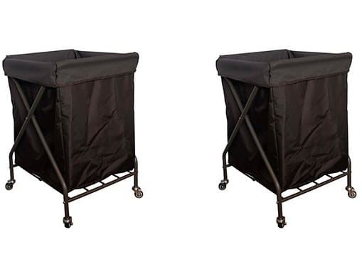 Grosfillex Sunset Sling Aluminum Solid Gray/Volcanic Black Towel Valet Double Unit