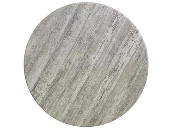 Grosfillex Molded Melamine Resin Barn White Round Table Top