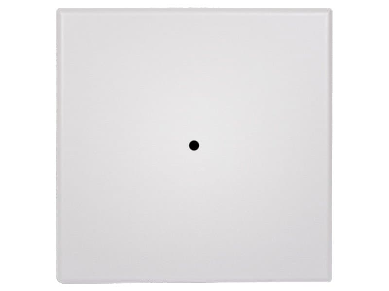 Grosfillex Molded Melamine Resin White Square Table Top with Umbrella Hole