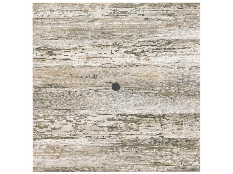 Grosfillex Molded Melamine Resin Barn White Square Table Top with Umbrella Hole