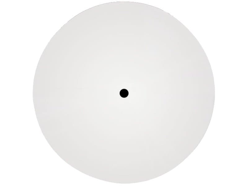 Grosfillex Molded Melamine Resin White Round Table Top with Umbrella Hole