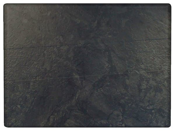 Grosfillex HPL Resin Gray Slate Rectangular Table Top with Rails