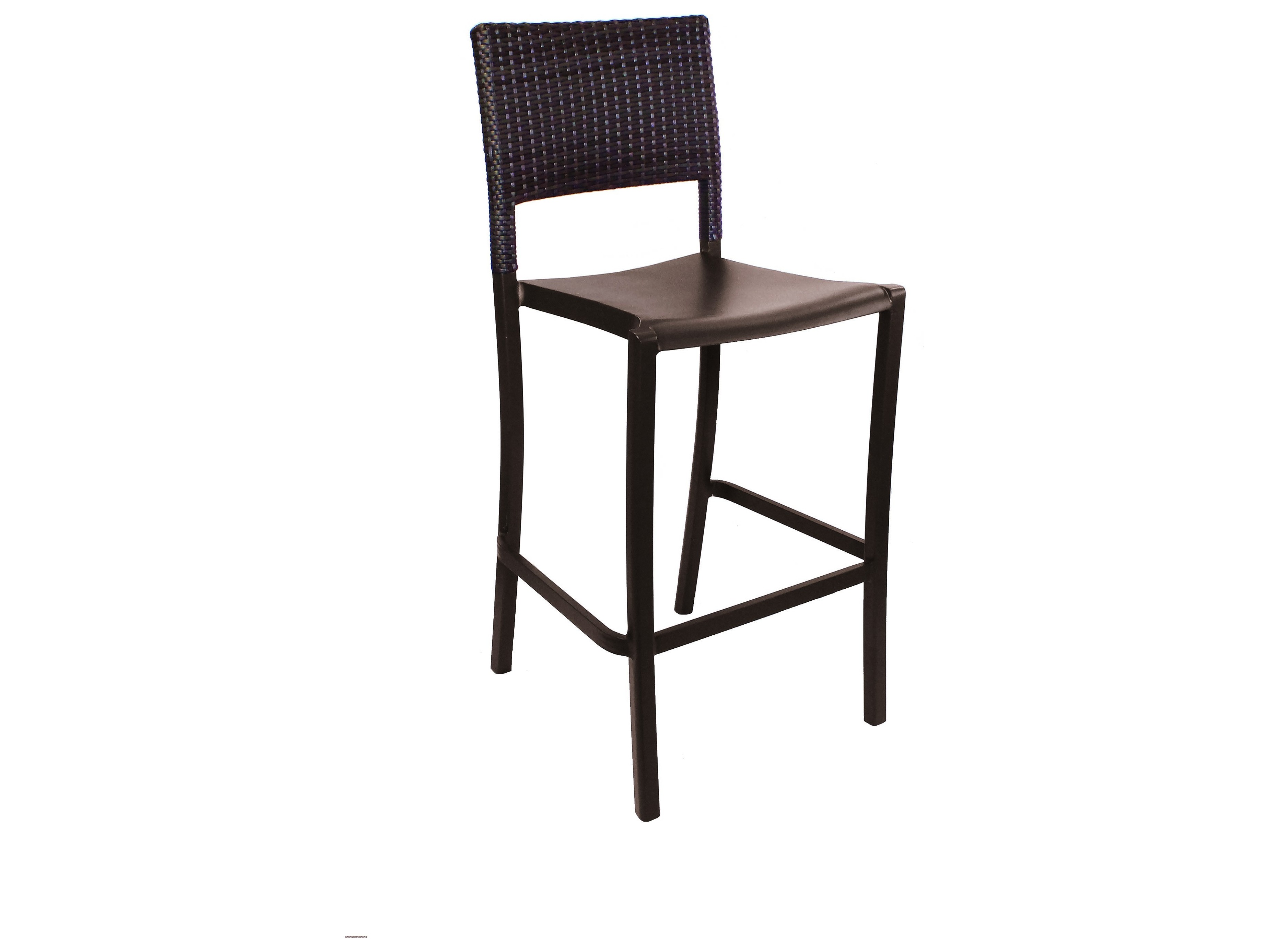 Grosfillex Java Aluminum Bronze Stacking Armless Patio Bar Stool