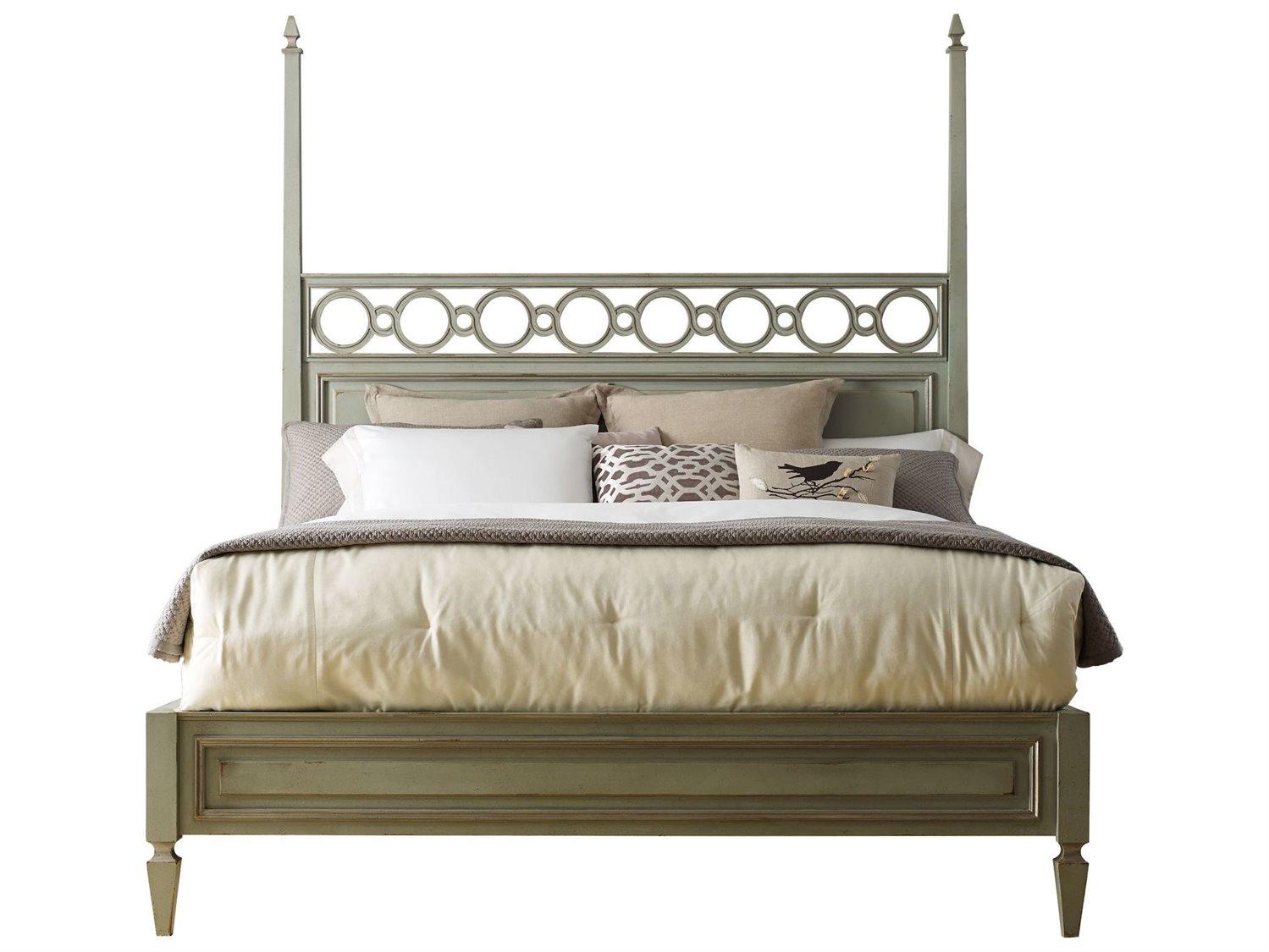 Habersham Tiffany Gray Wood Queen Panel Bed