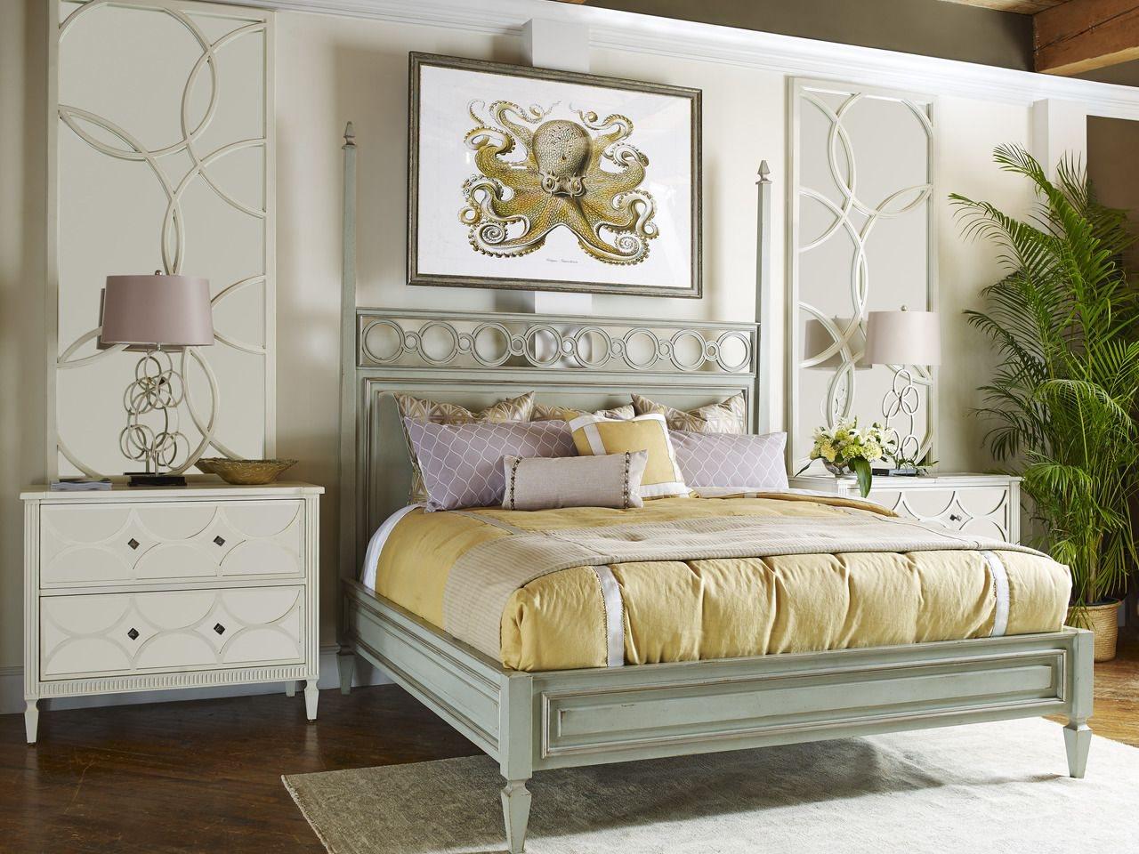 Habersham Tiffany Gray Wood Queen Panel Bed