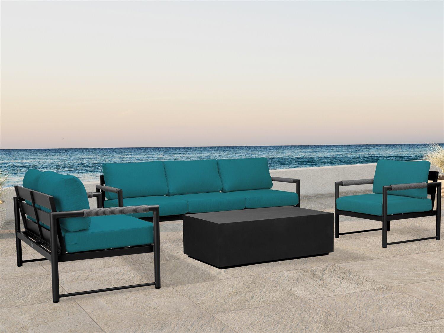 Harmonia Living Alto Aluminum 4 Piece Sofa Outdoor Lounge Set