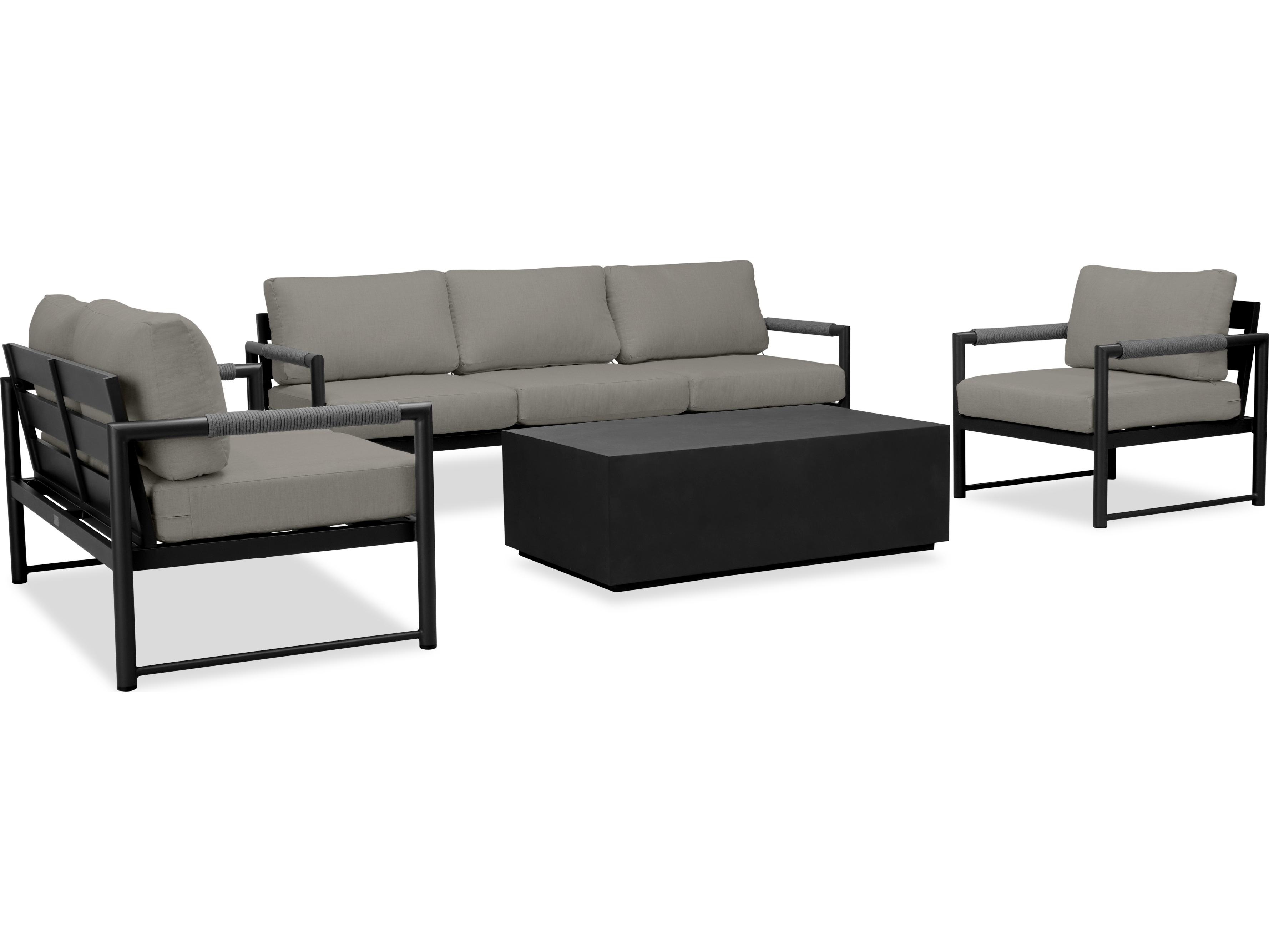 Harmonia Living Alto Aluminum 4 Piece Sofa Outdoor Lounge Set