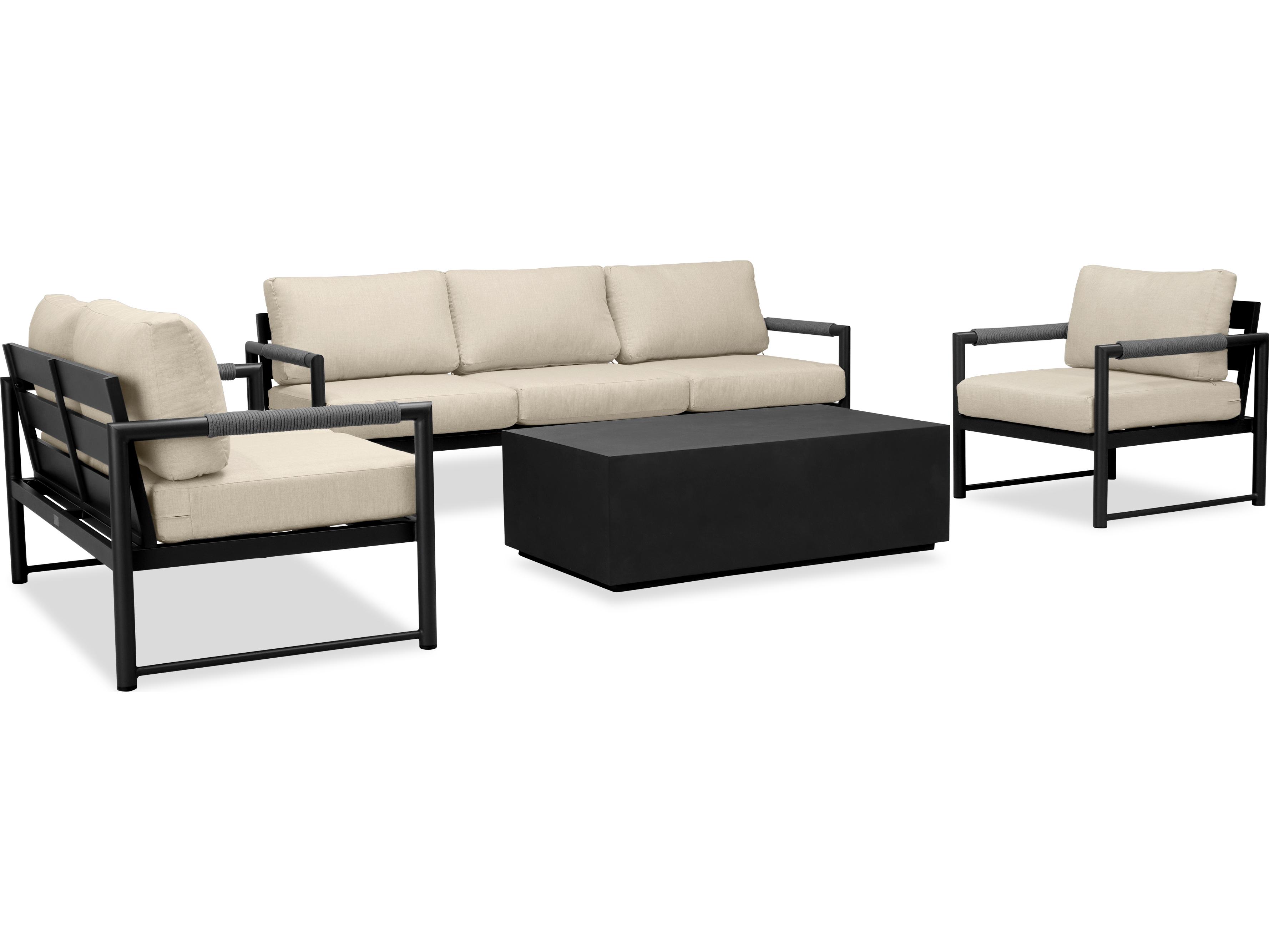 Harmonia Living Alto Aluminum 4 Piece Sofa Outdoor Lounge Set