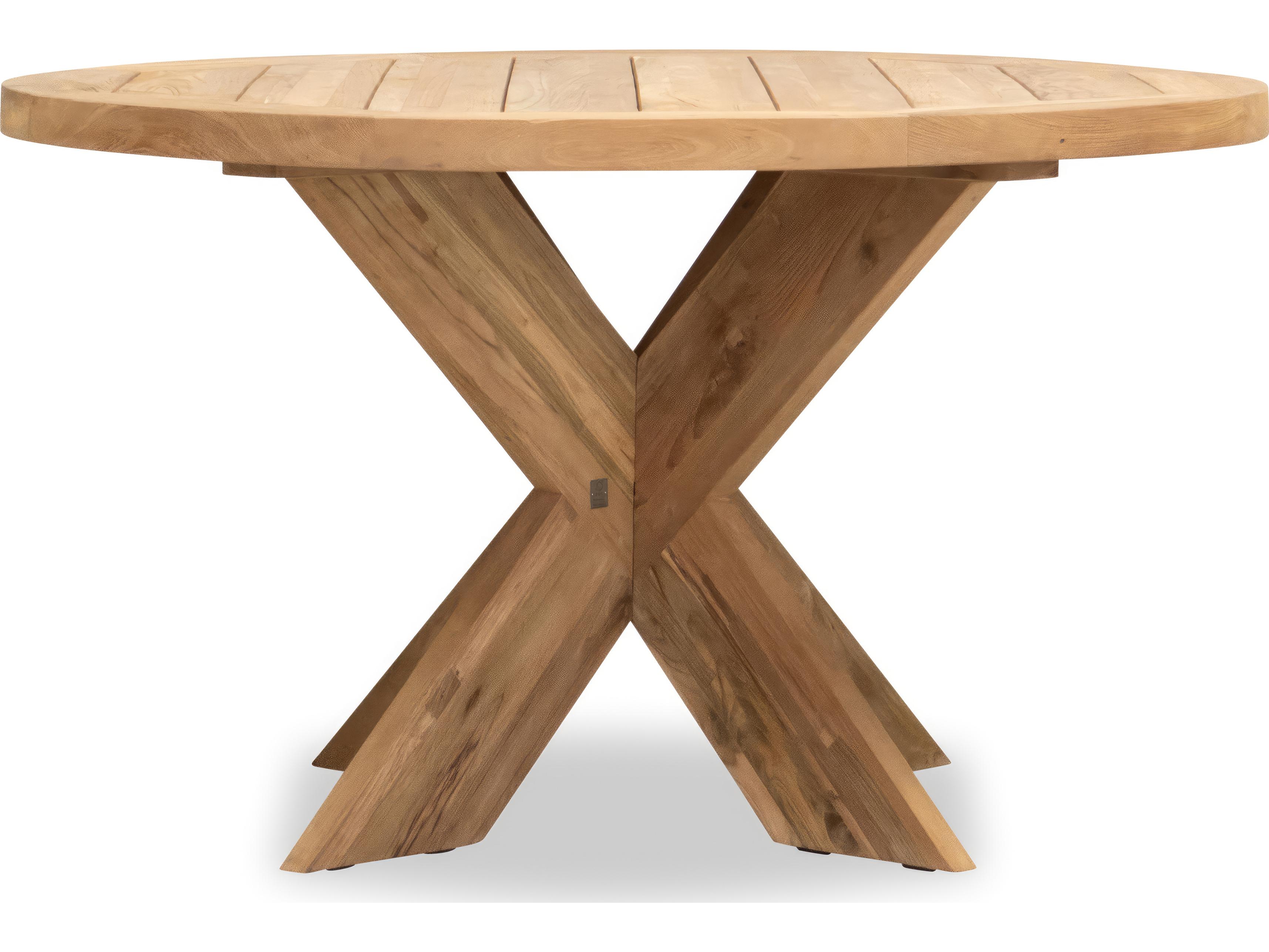 Harmonia Living Carl Teak Rope Field 4 Seat Patio Dining Set