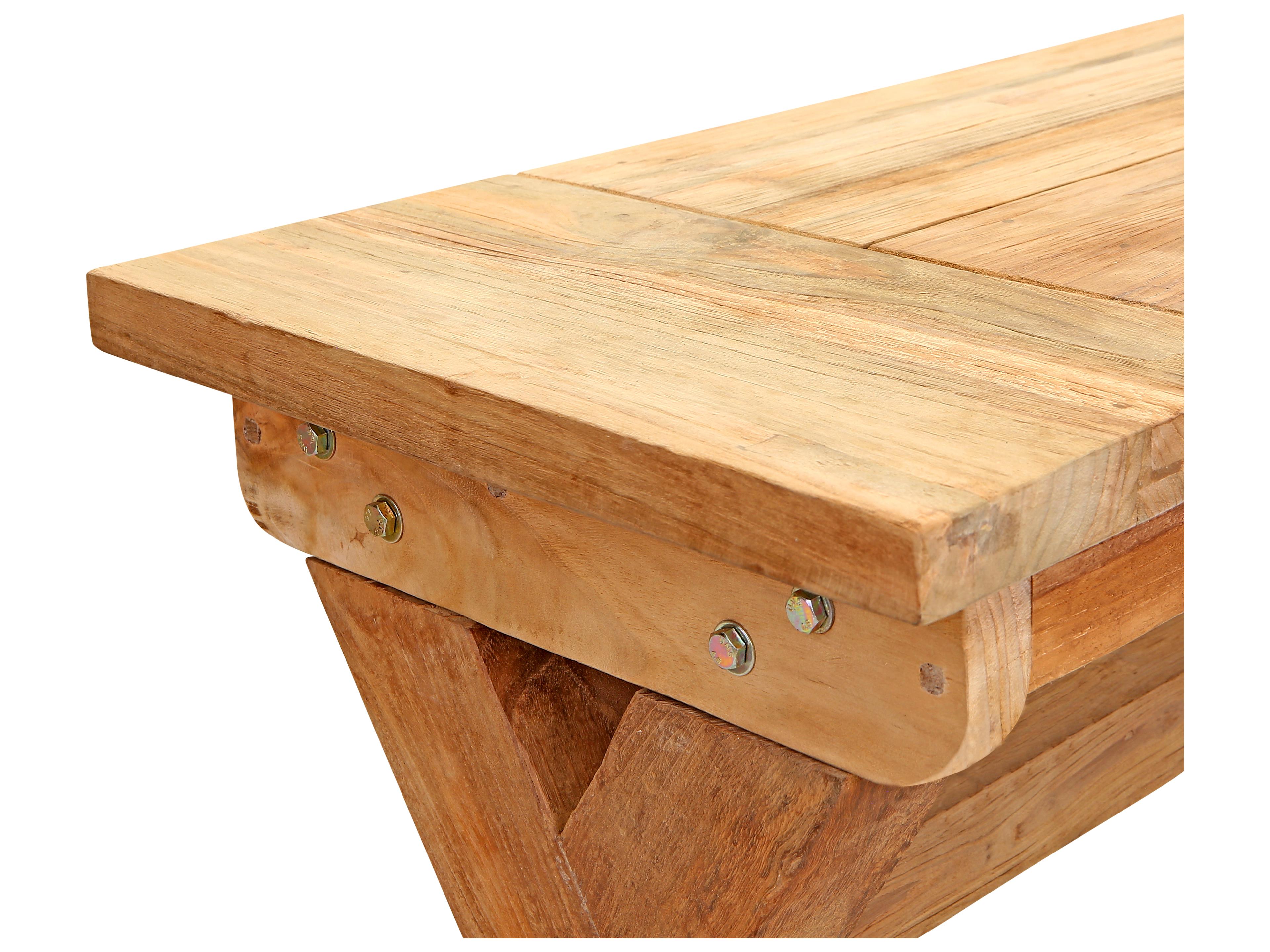 Harmonia Living Fields Reclaimed Teak Dining Outdoor Patio Bench