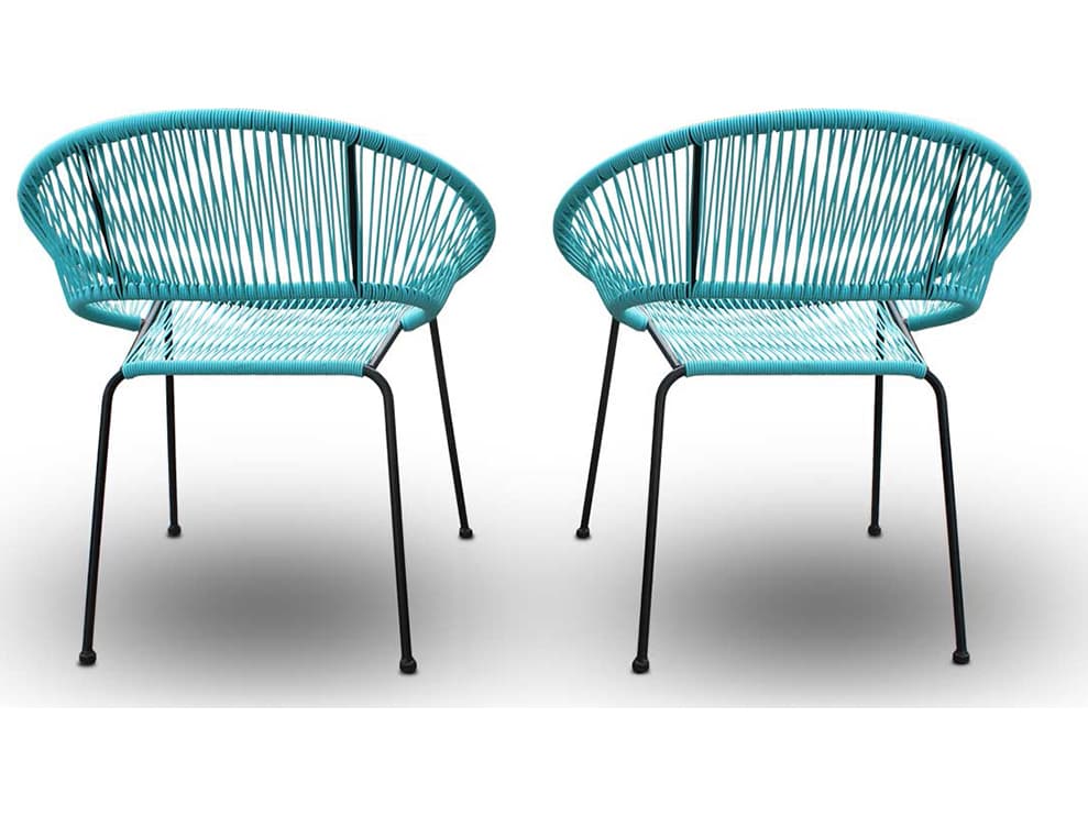 Harmonia Living Closeouts Acapulco Steel Woven Strap Outdoor Patio Dining Arm Chair