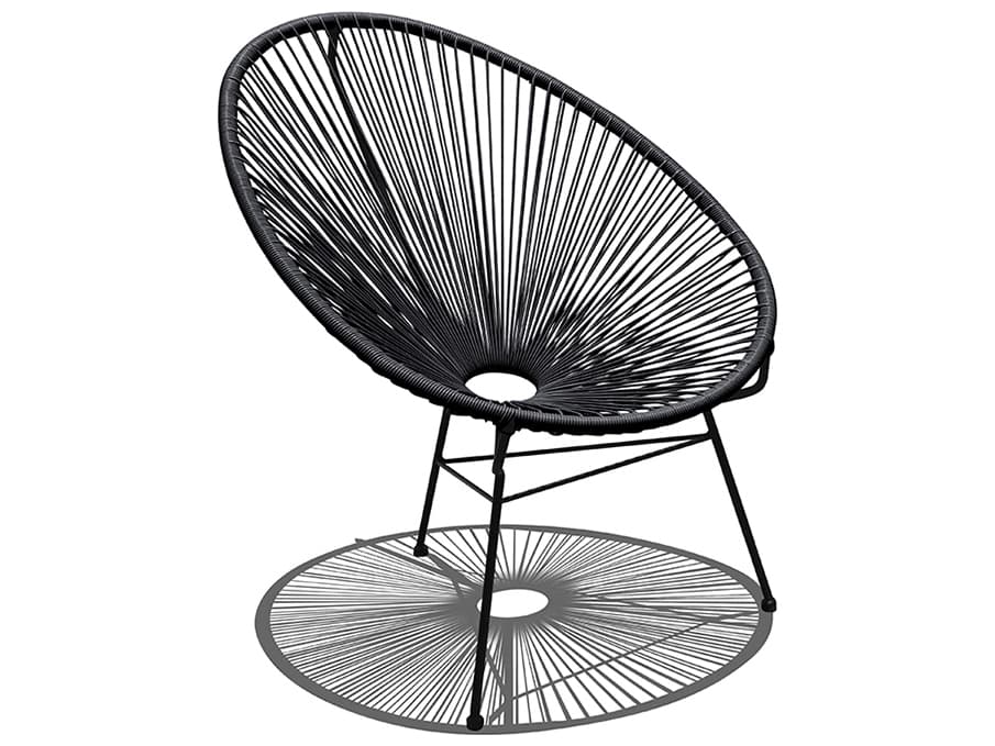 Harmonia Living Closeouts Acapulco Steel Woven Strap Patio Lounge Chair