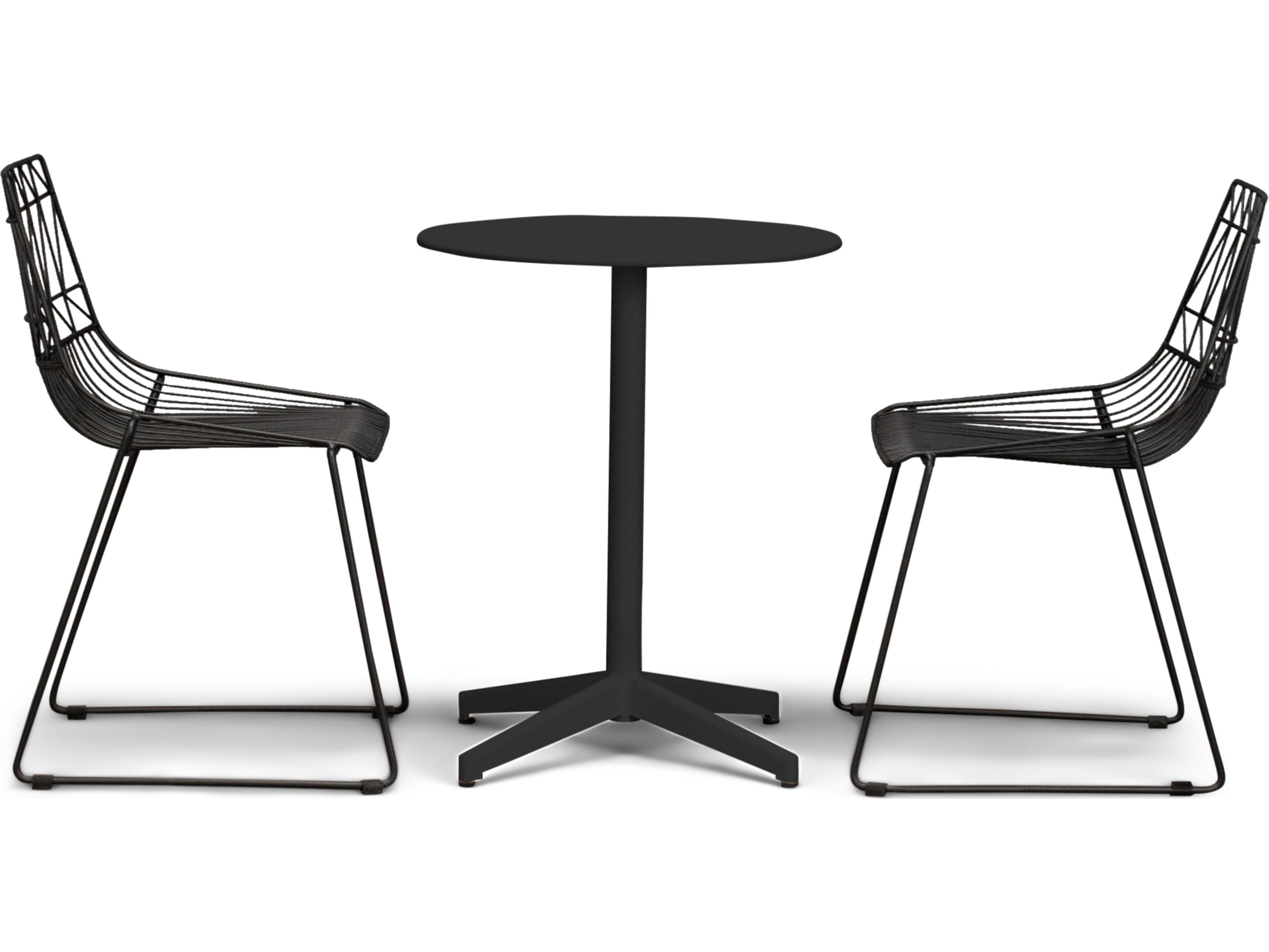 Harmonia Living Ace Steel 3 Piece Outdoor Patio Dining Set