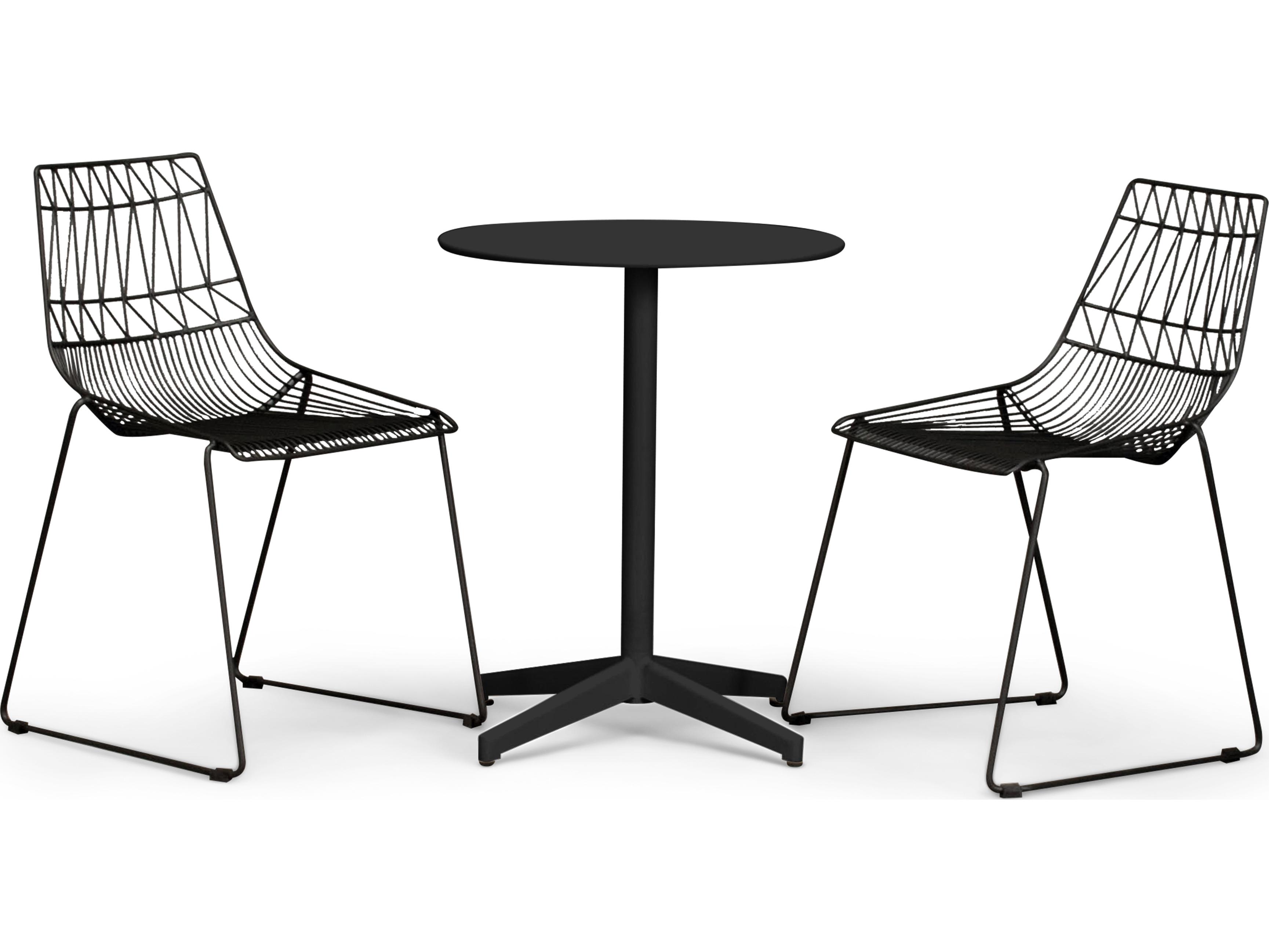 Harmonia Living Ace Steel 3 Piece Outdoor Patio Dining Set