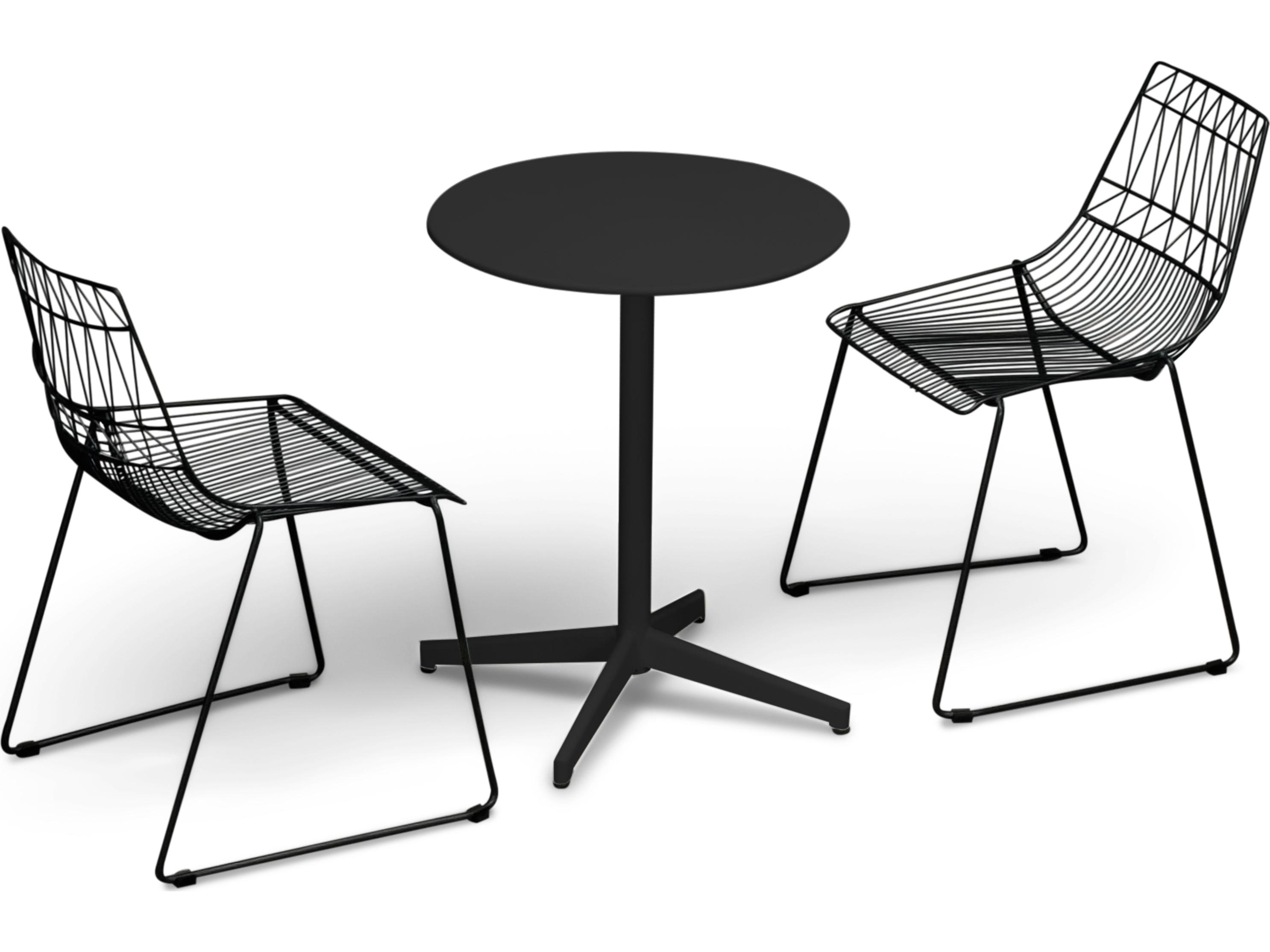 Harmonia Living Ace Steel 3 Piece Outdoor Patio Dining Set