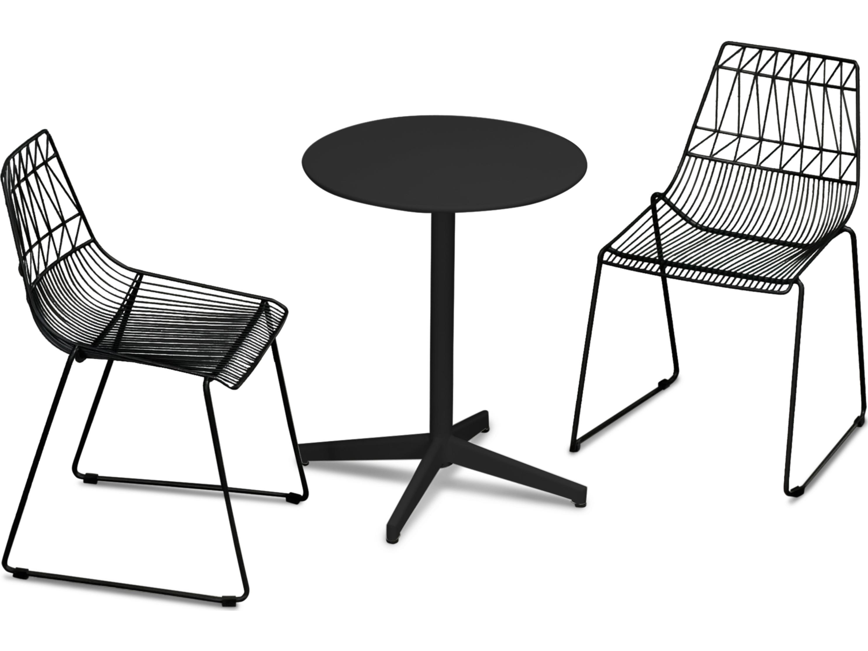 Harmonia Living Ace Steel 3 Piece Outdoor Patio Dining Set