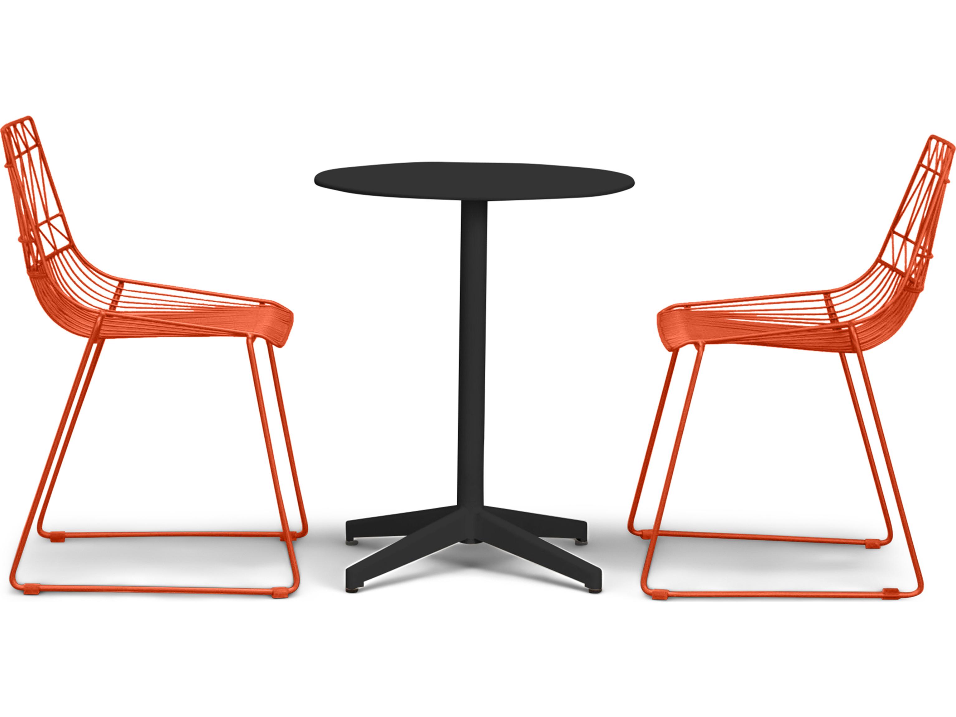 Harmonia Living Ace Steel 3 Piece Outdoor Patio Dining Set