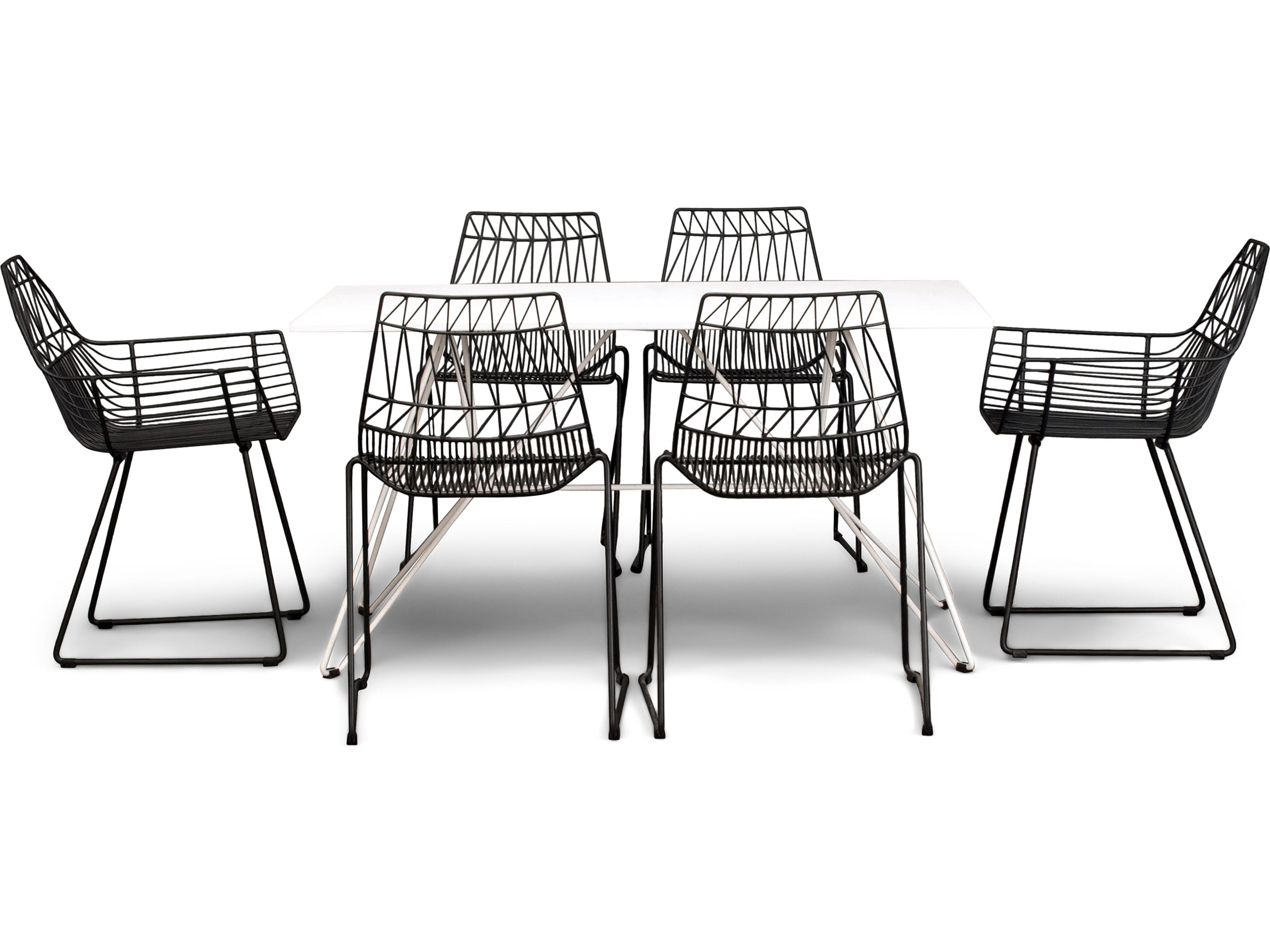 Harmonia Living Ace Steel 7 Piece Outdoor Dining Set