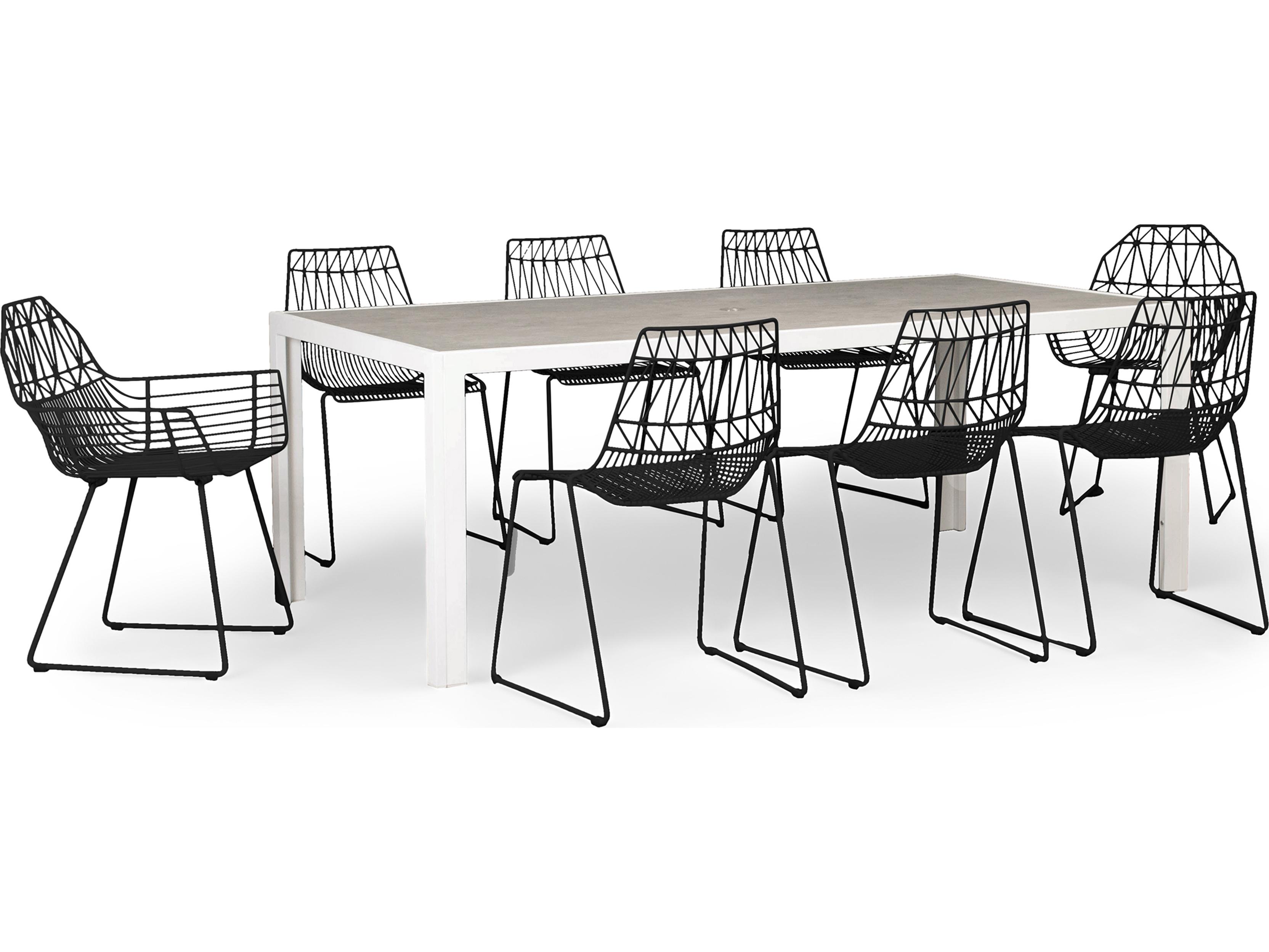 Harmonia Living Ace Steel 9 Piece Outdoor Patio Dining Set