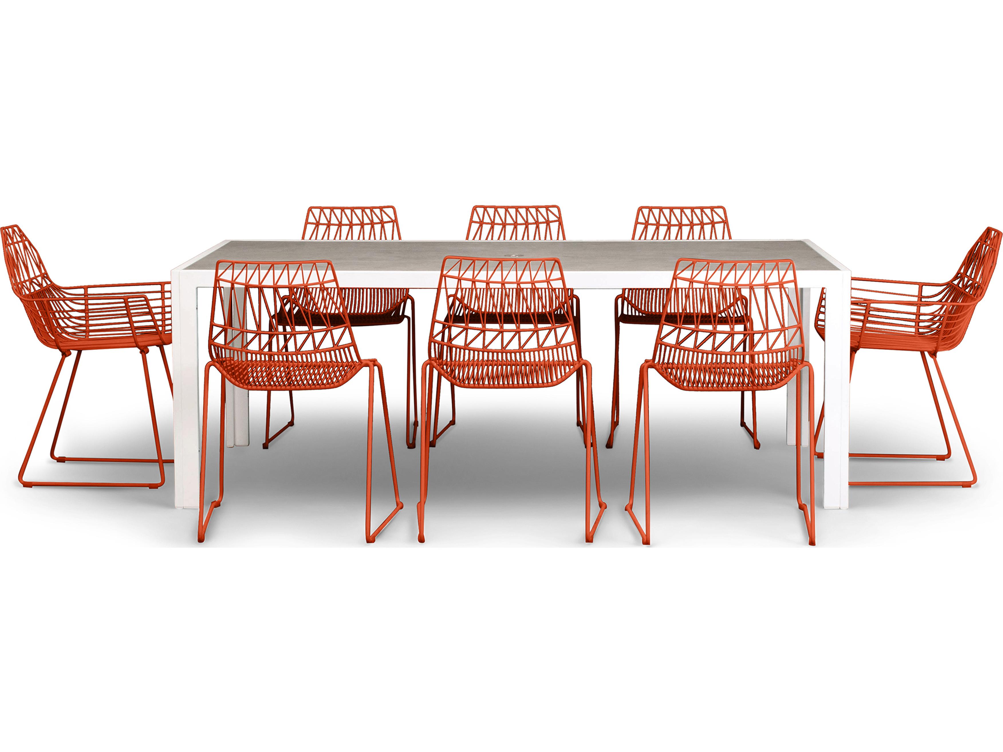 Harmonia Living Ace Steel 9 Piece Outdoor Patio Dining Set