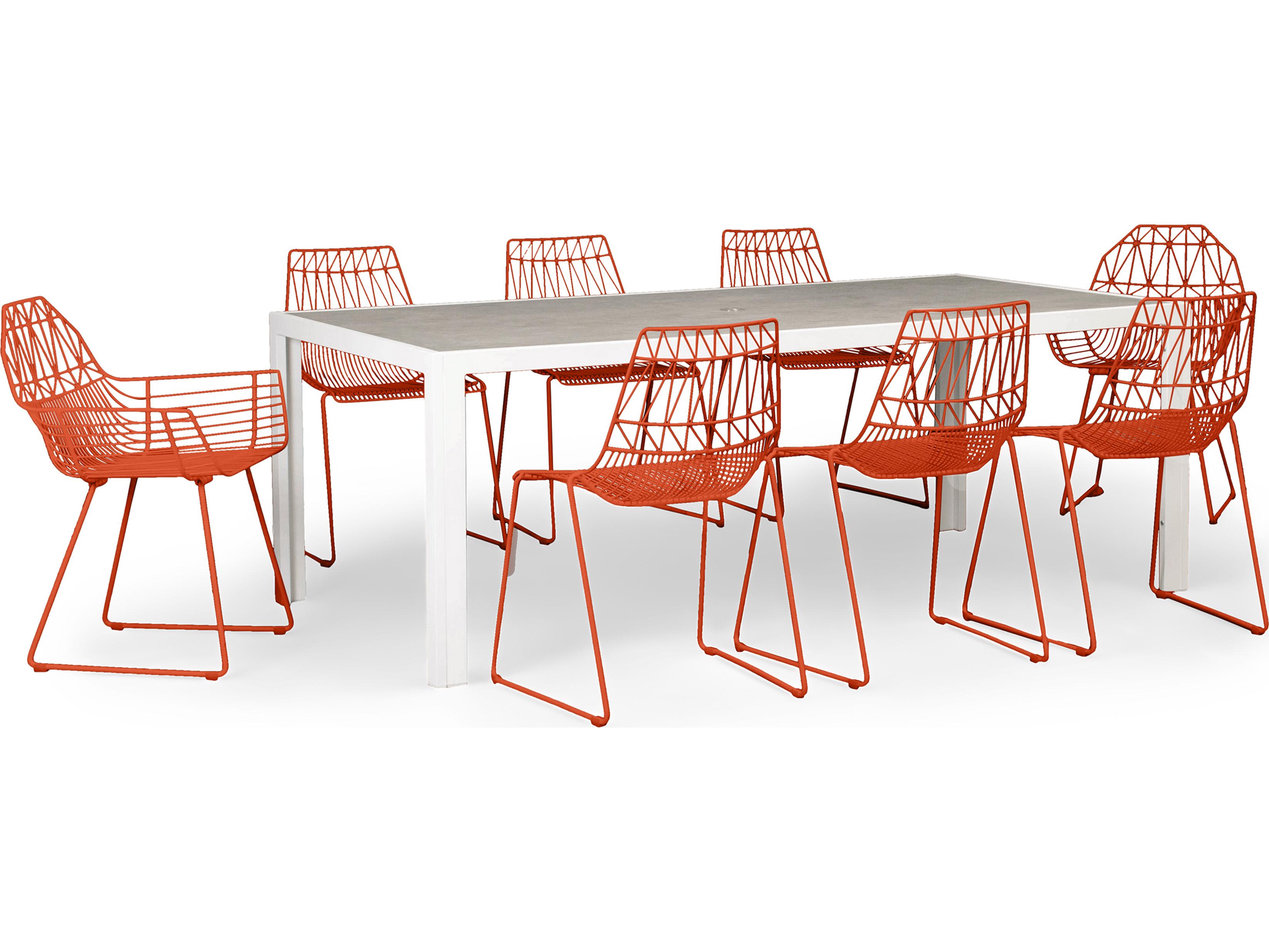 Harmonia Living Ace Steel 9 Piece Outdoor Patio Dining Set