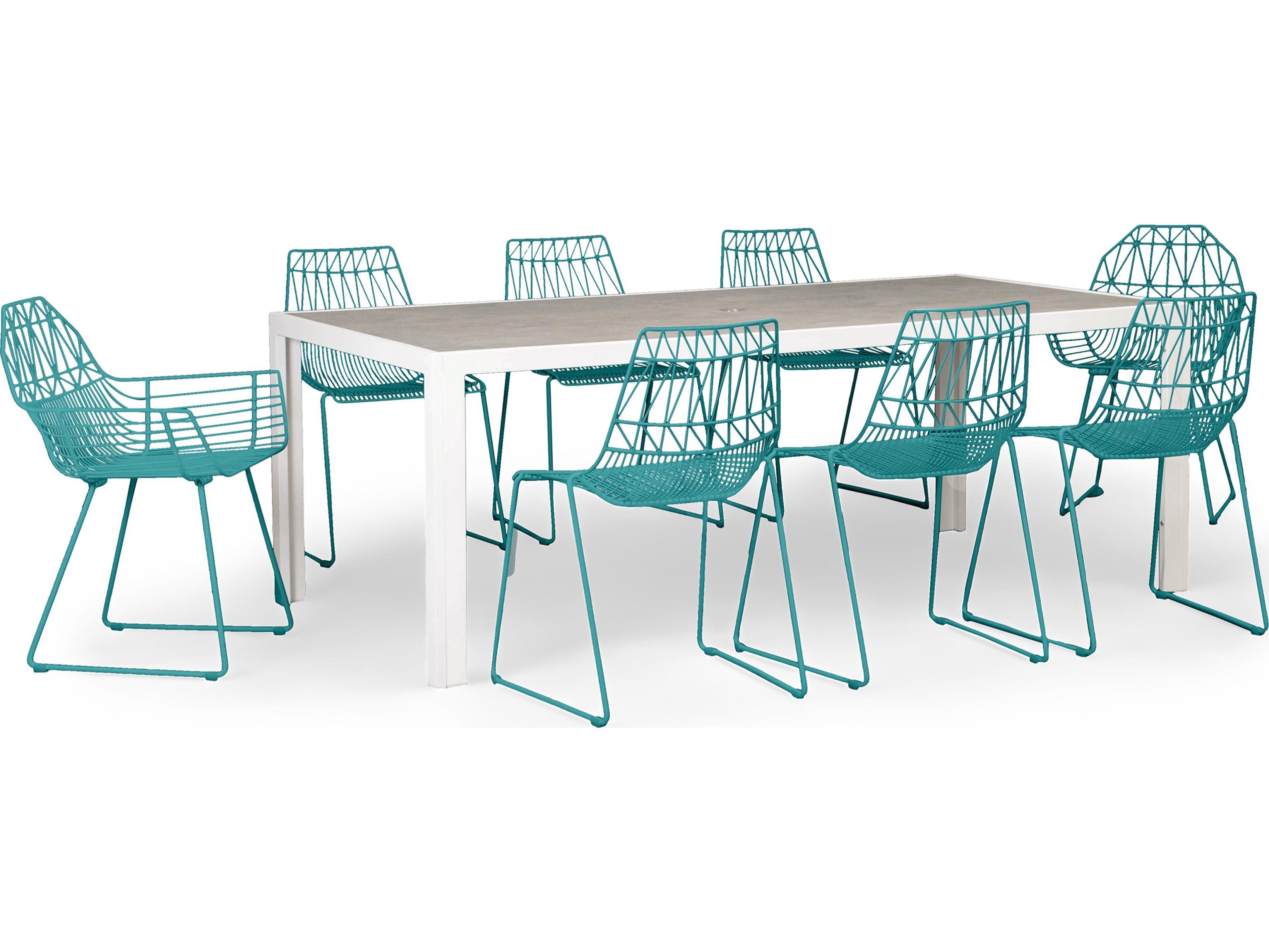 Harmonia Living Ace Steel 9 Piece Outdoor Patio Dining Set