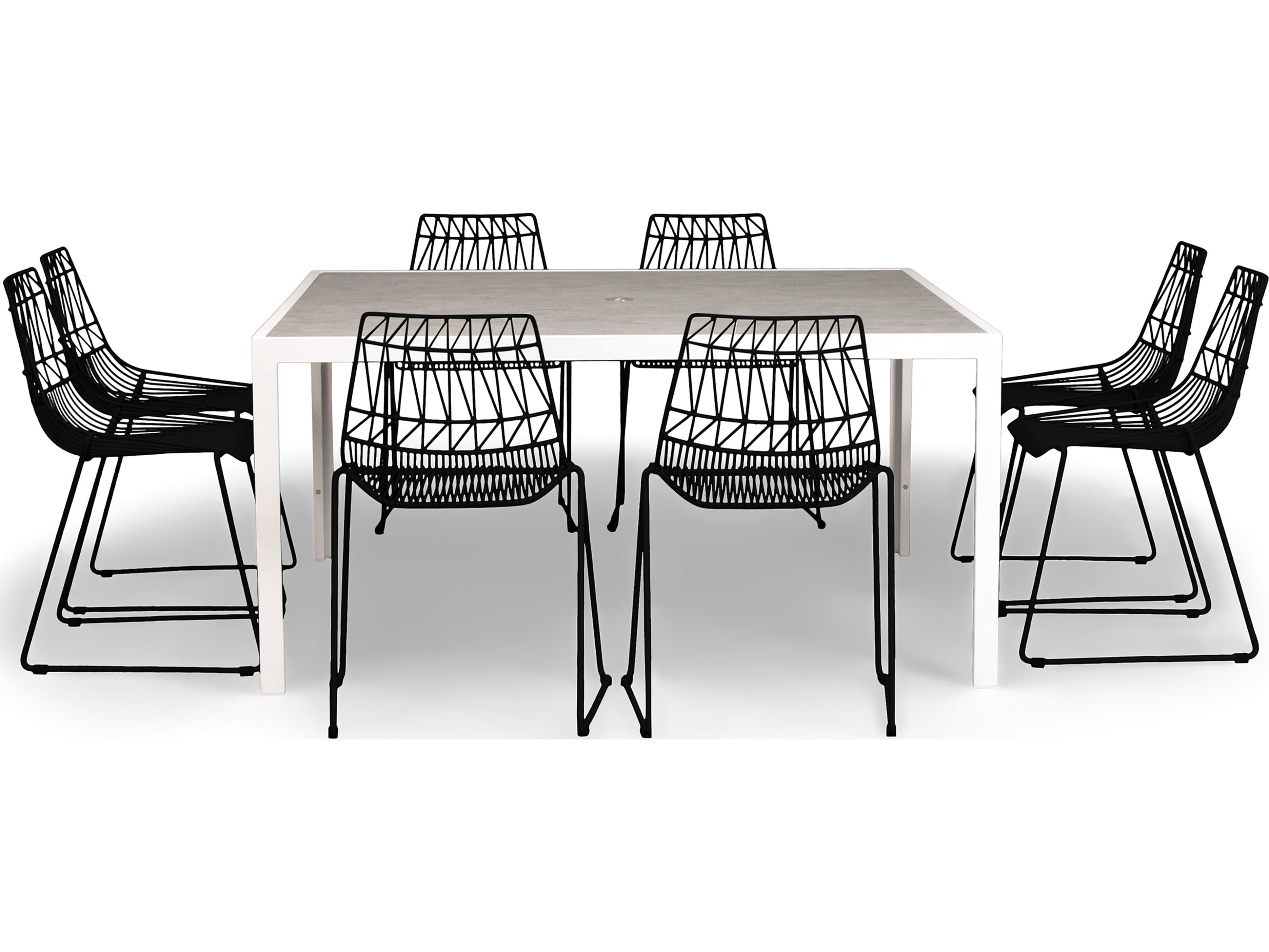 Harmonia Living Ace Steel 9 Piece Square Outdoor Dining Set