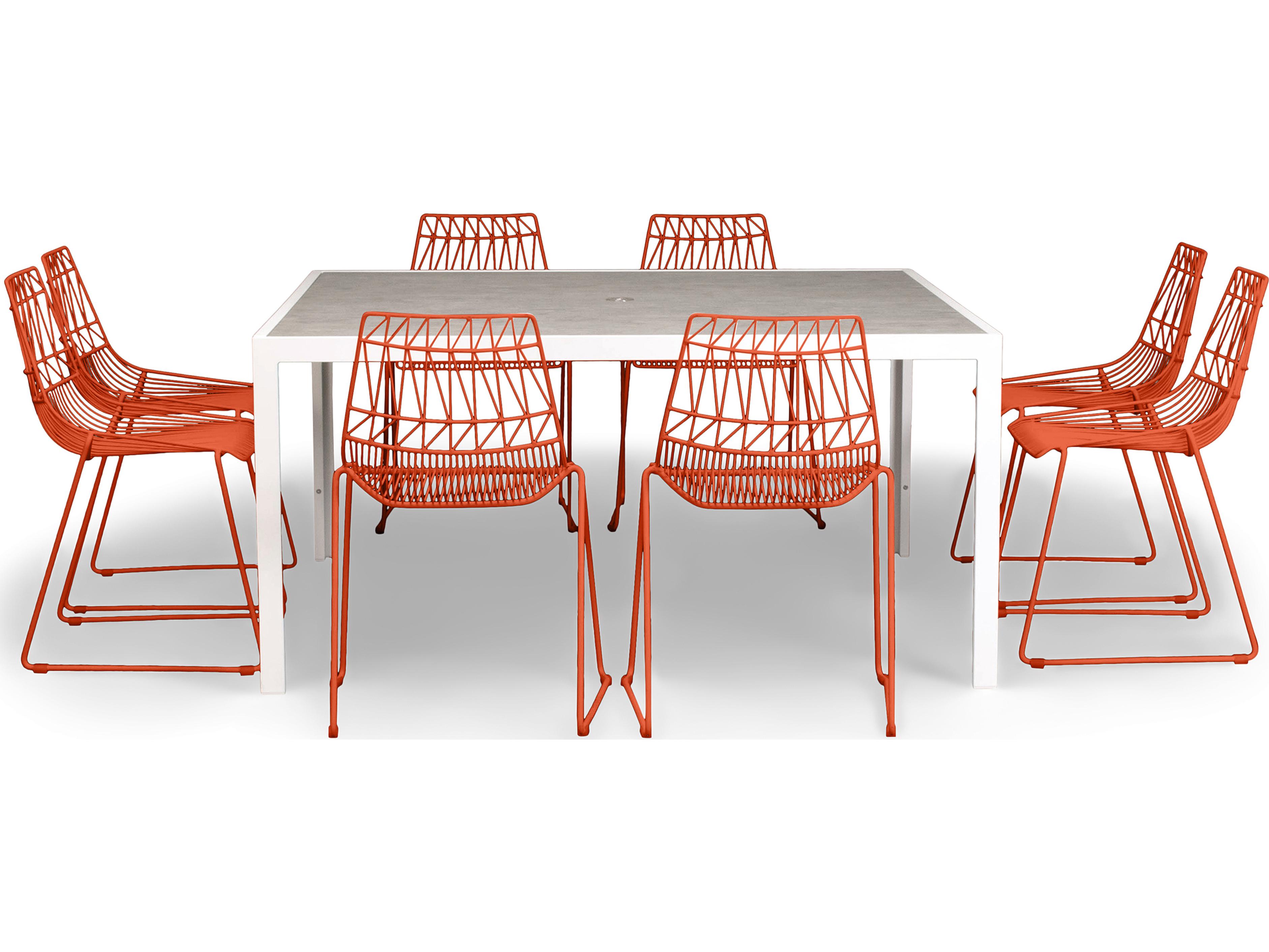 Harmonia Living Ace Steel 9 Piece Square Outdoor Dining Set