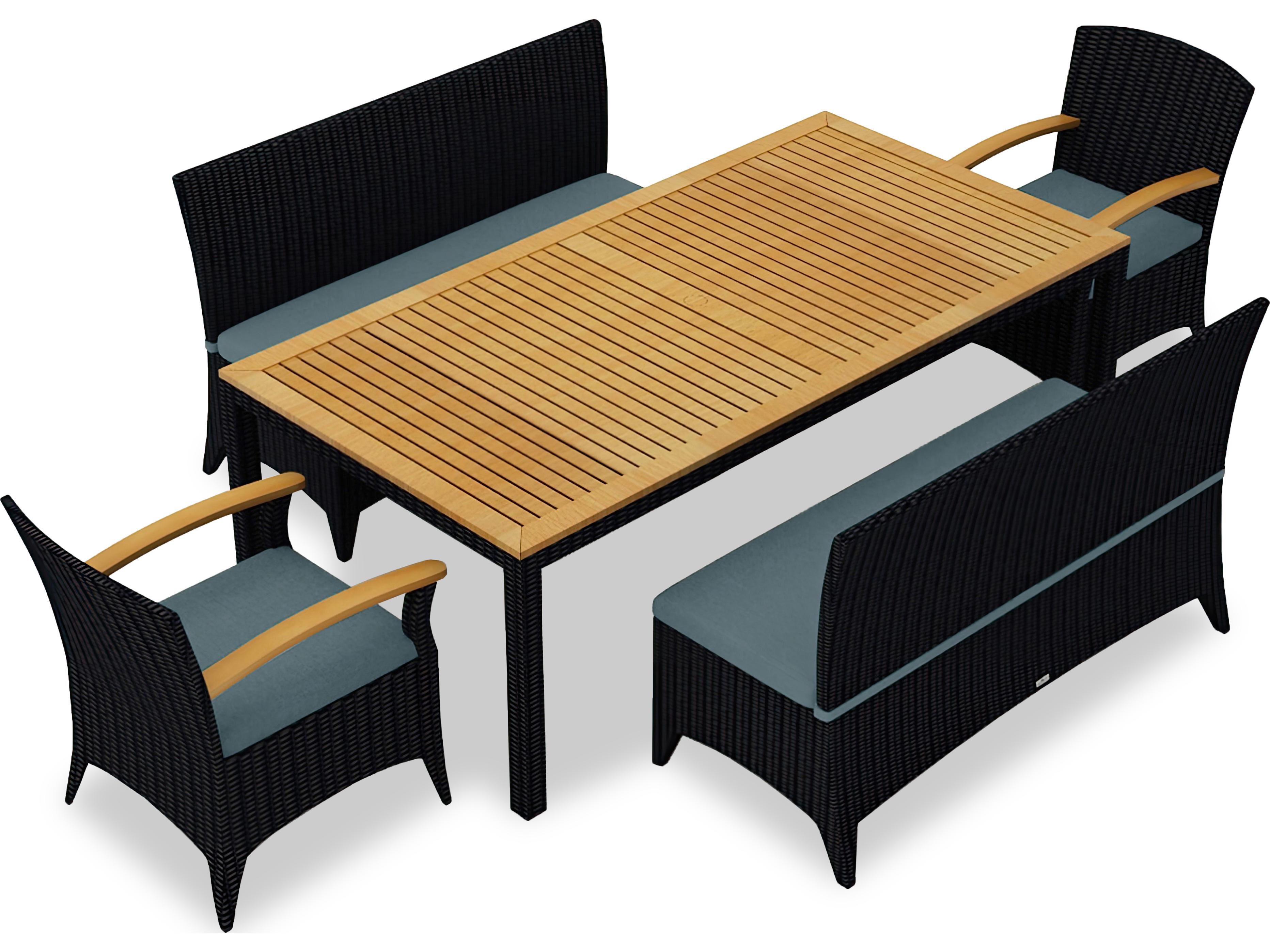 Harmonia Living Arbor Wicker 5 Piece Patio Dining Set