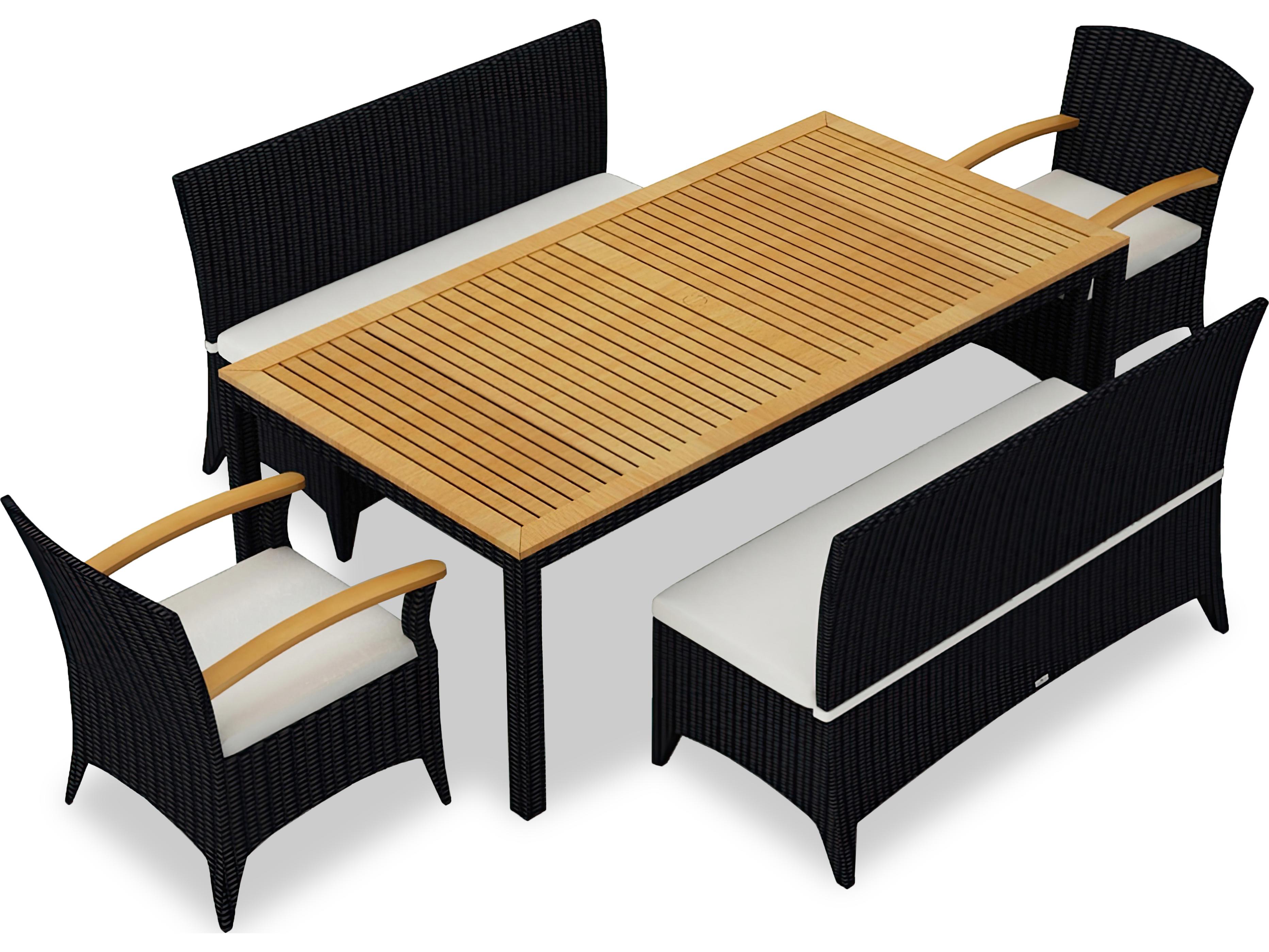 Harmonia Living Arbor Wicker 5 Piece Patio Dining Set