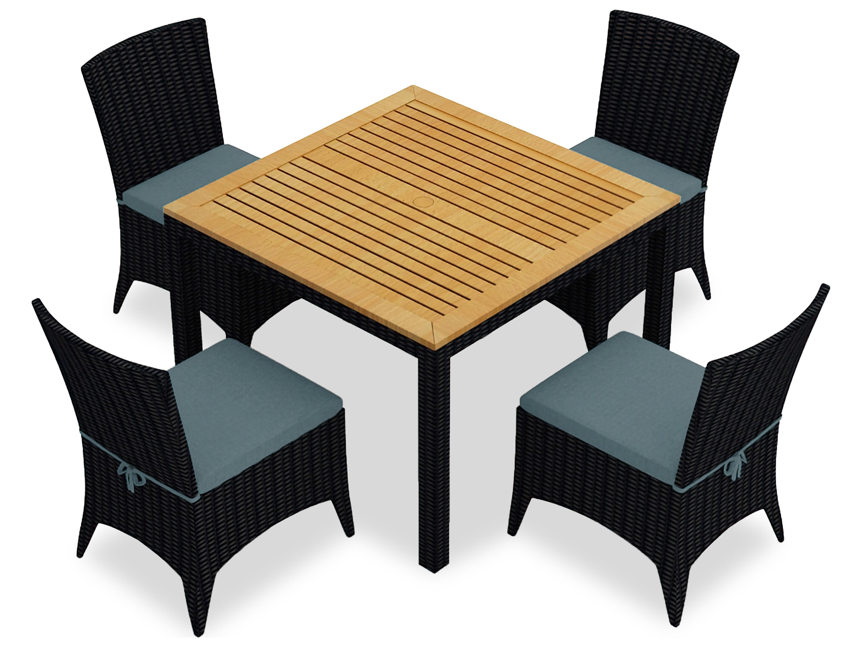 Harmonia Living Arbor Wicker 5 Piece Outdoor Dining Set