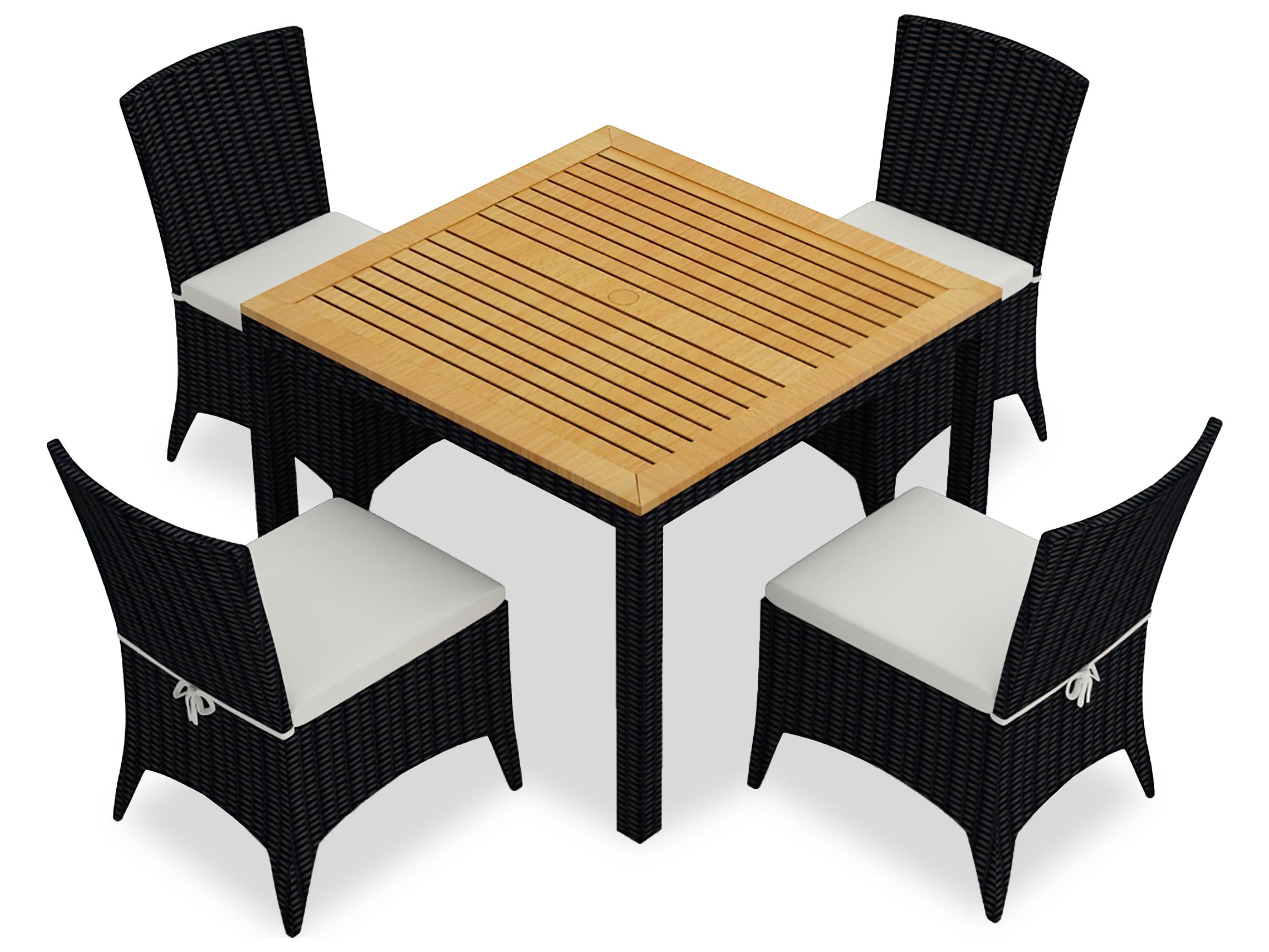 Harmonia Living Arbor Wicker 5 Piece Outdoor Dining Set