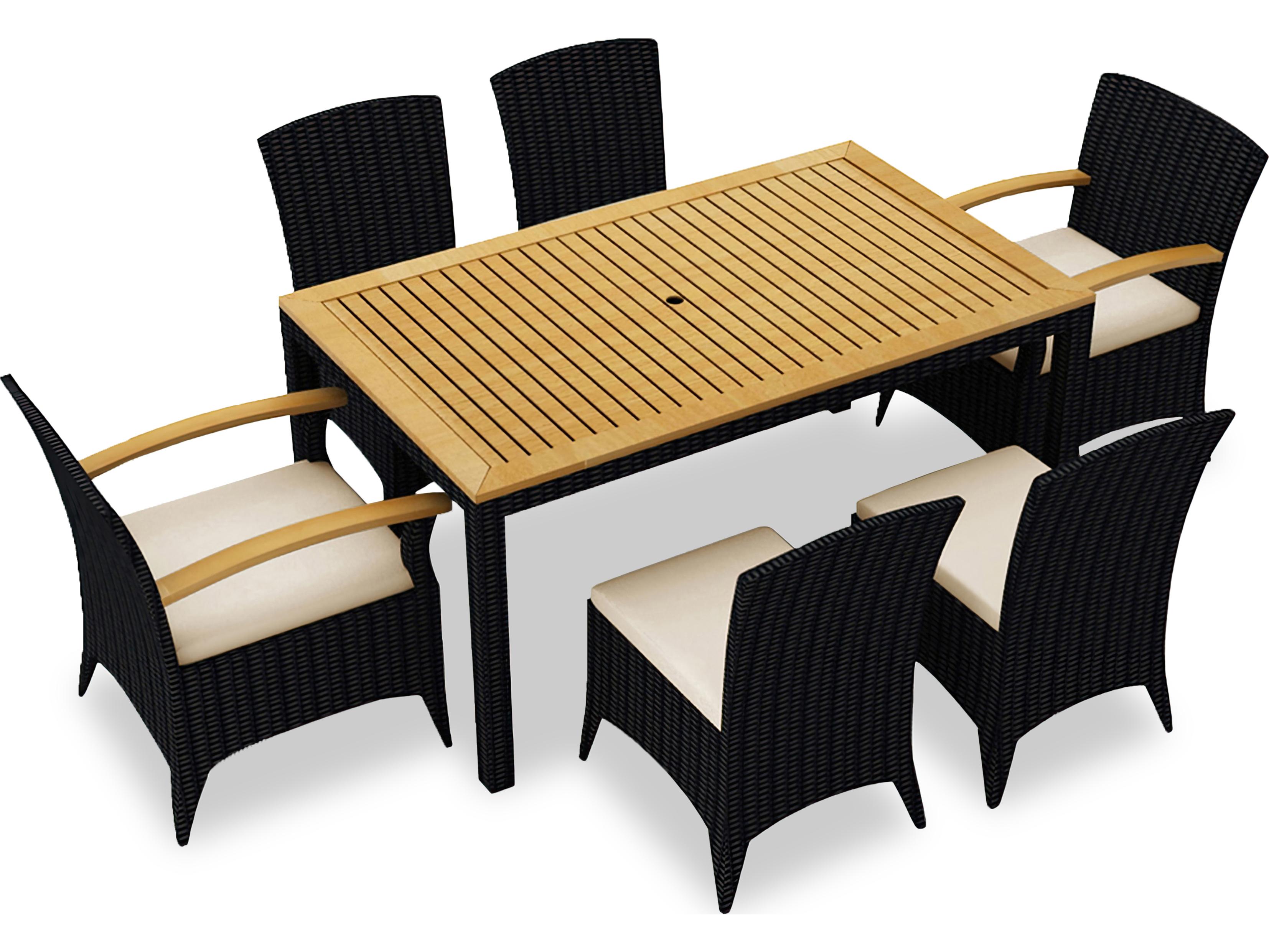 Harmonia Living Arbor Wicker 7 Piece Patio Dining Set