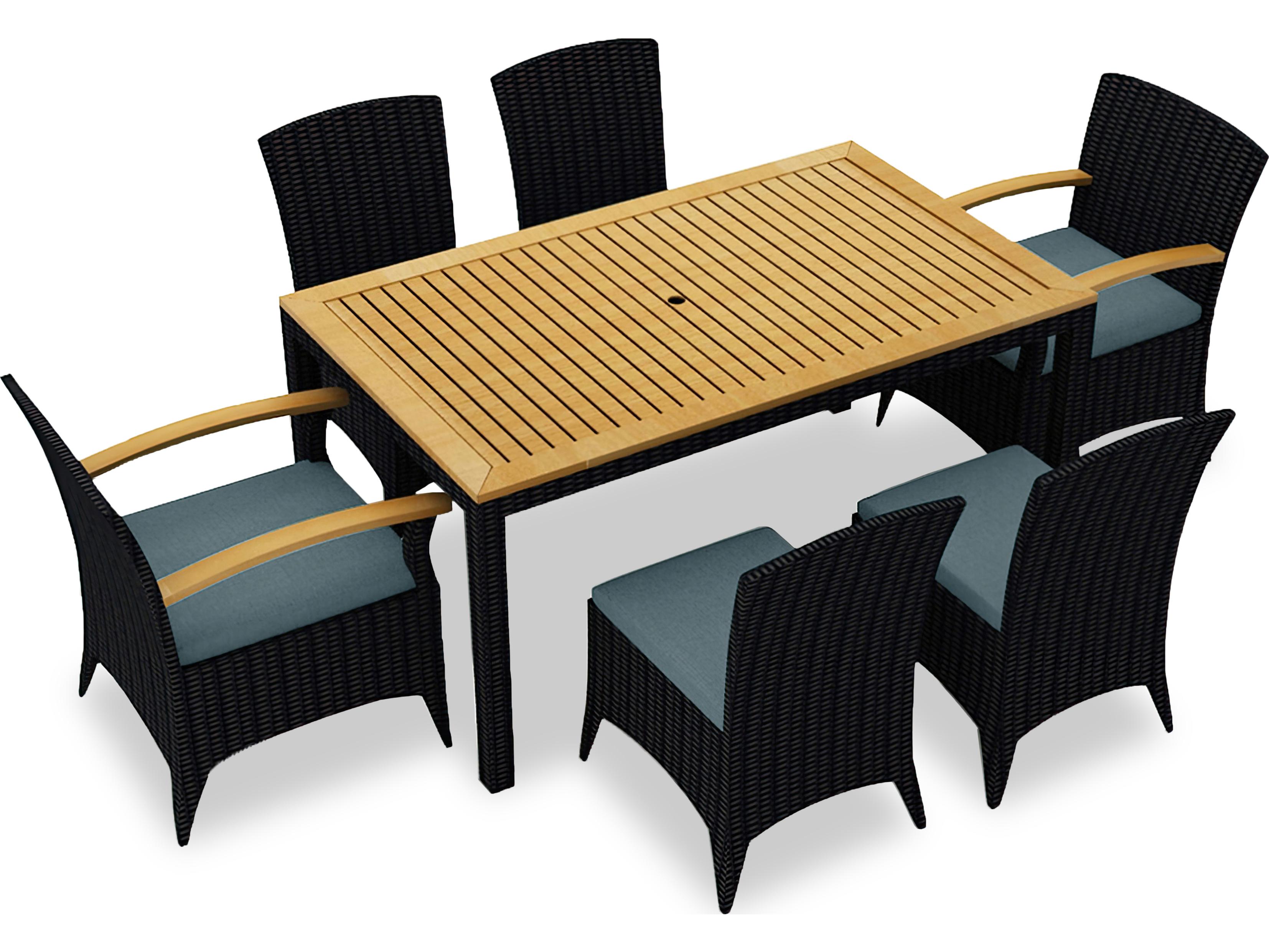 Harmonia Living Arbor Wicker 7 Piece Patio Dining Set