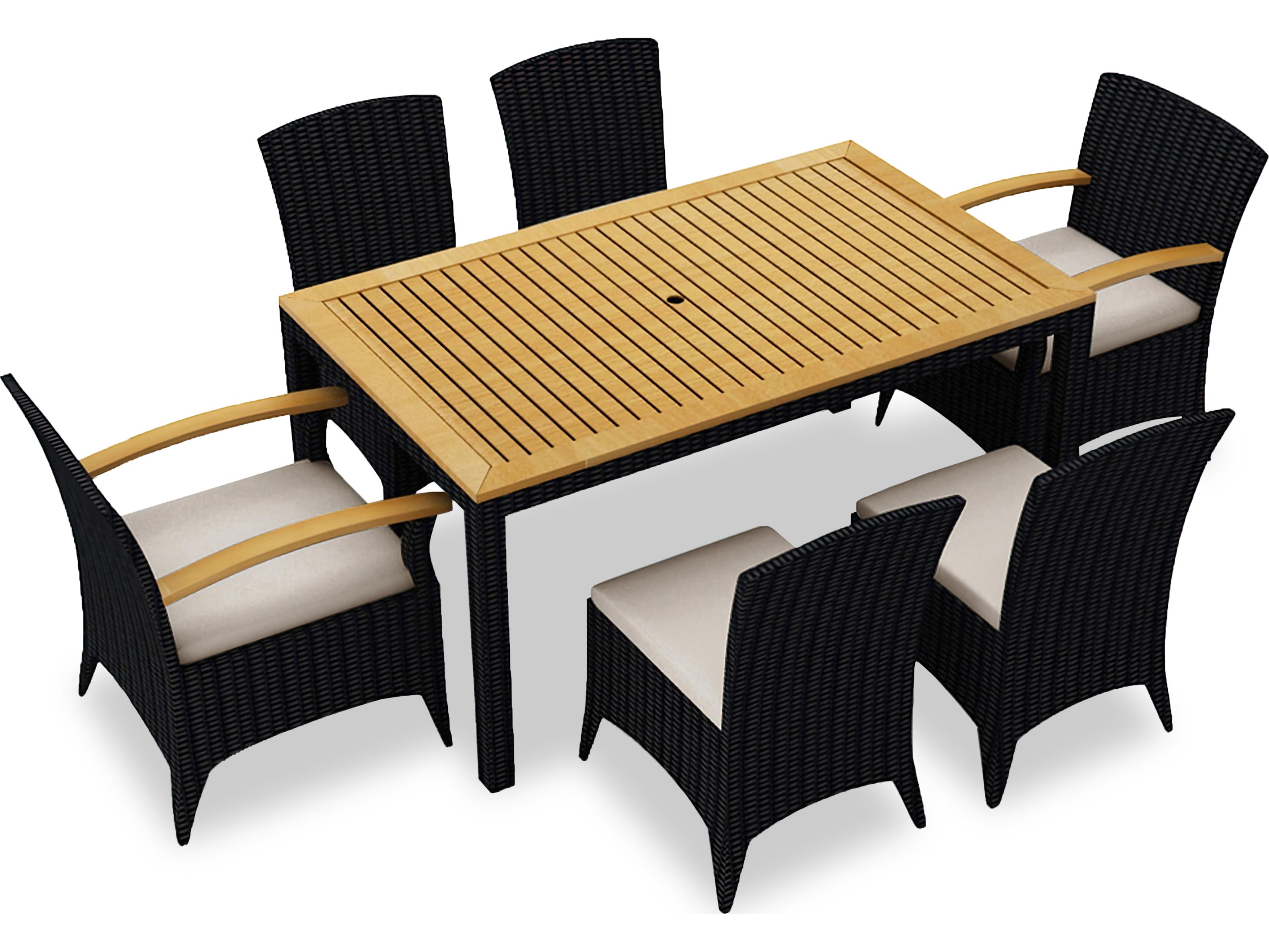 Harmonia Living Arbor Wicker 7 Piece Patio Dining Set