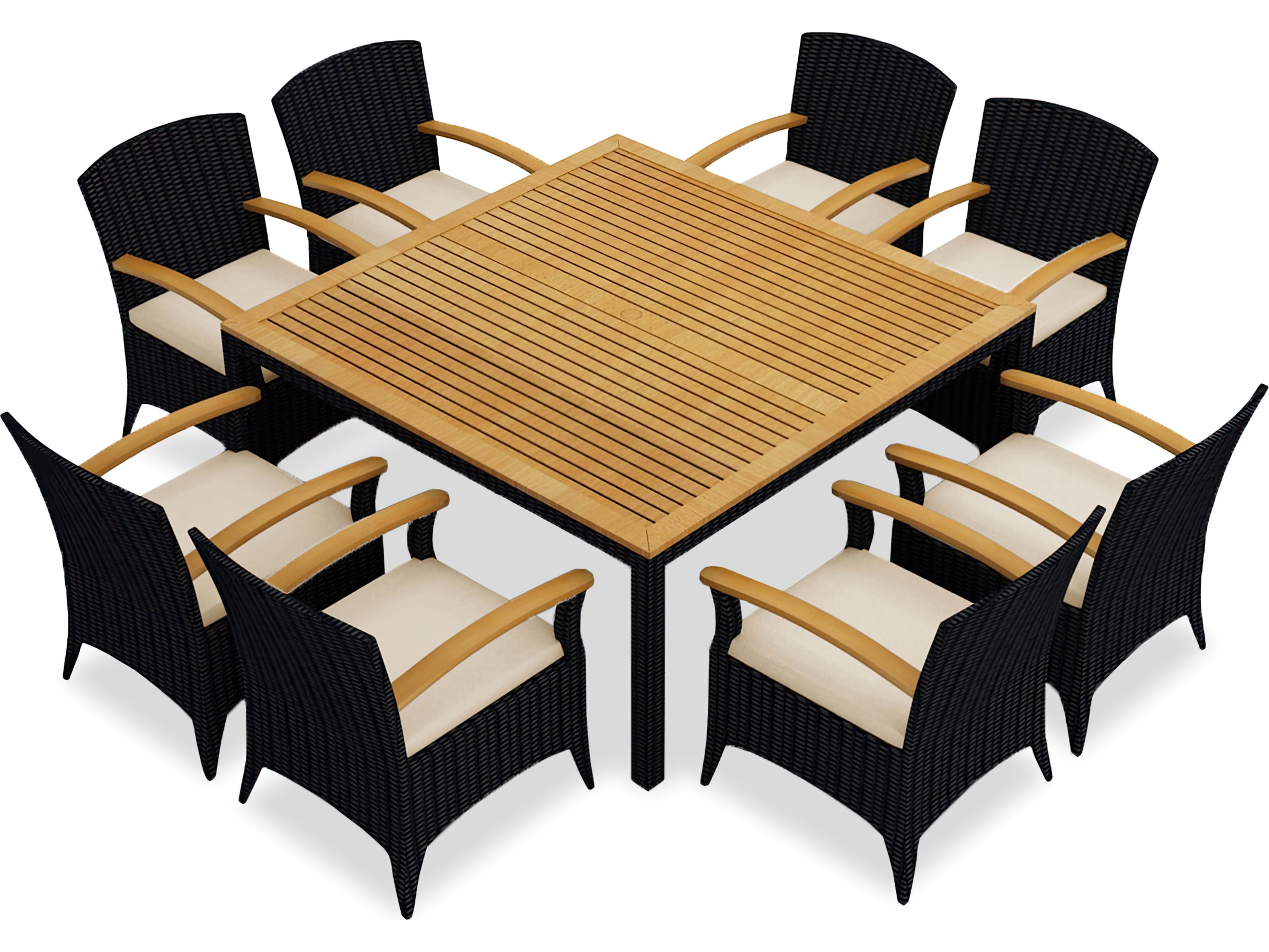 Harmonia Living Arbor Wicker 9 Piece Outdoor Dining Set