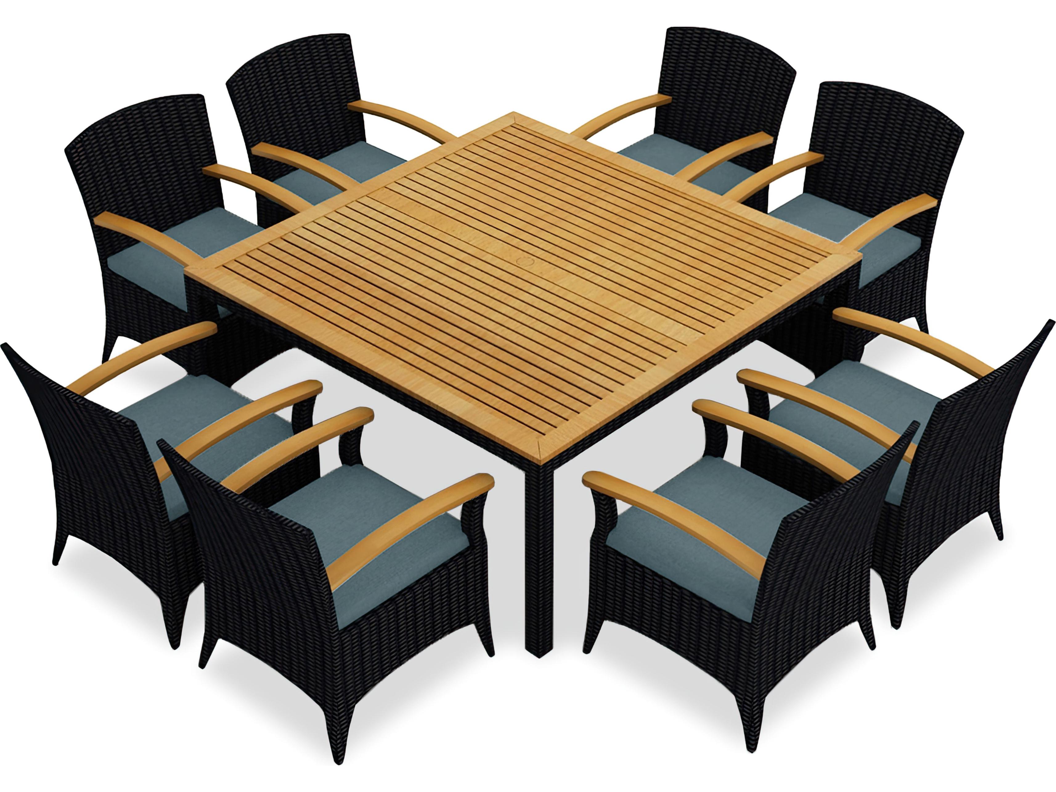 Harmonia Living Arbor Wicker 9 Piece Outdoor Dining Set