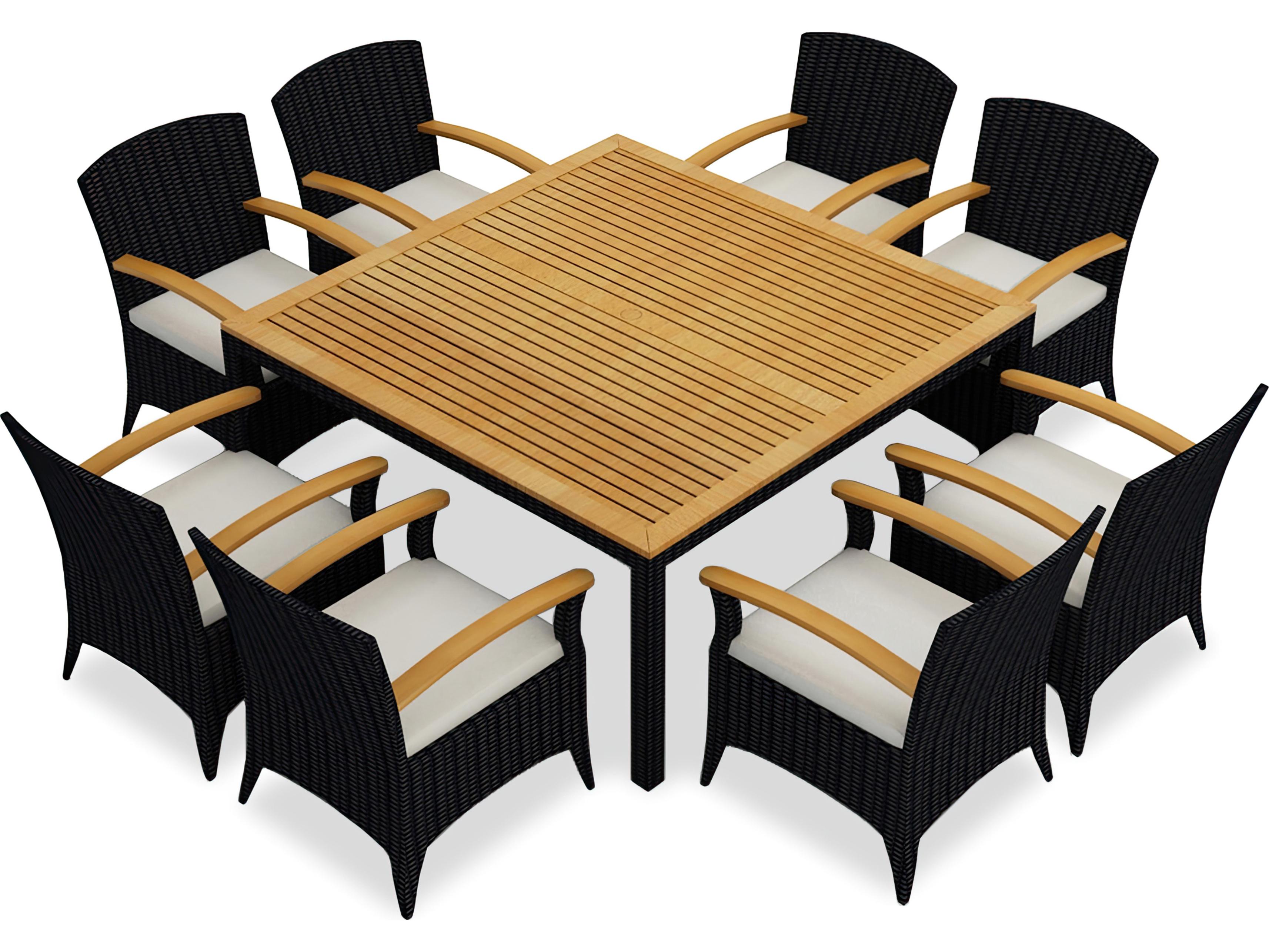 Harmonia Living Arbor Wicker 9 Piece Outdoor Dining Set