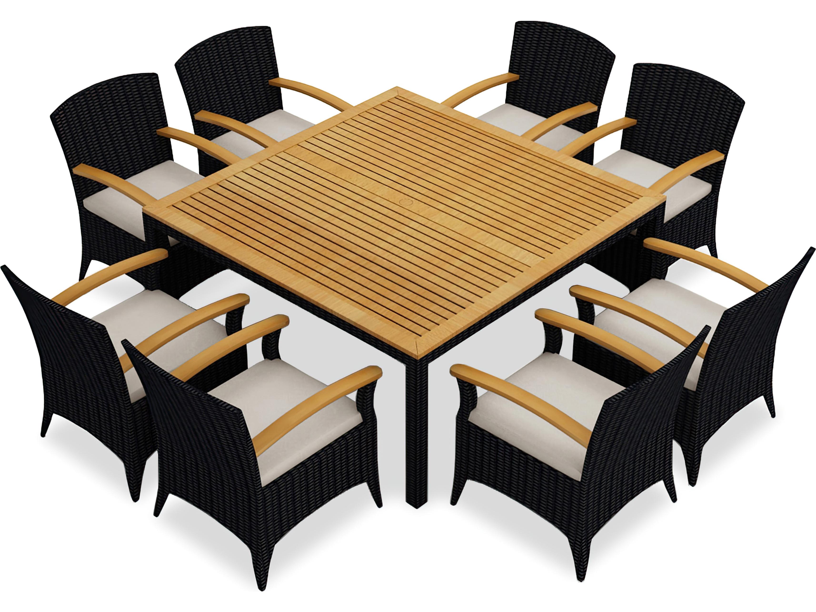 Harmonia Living Arbor Wicker 9 Piece Outdoor Dining Set