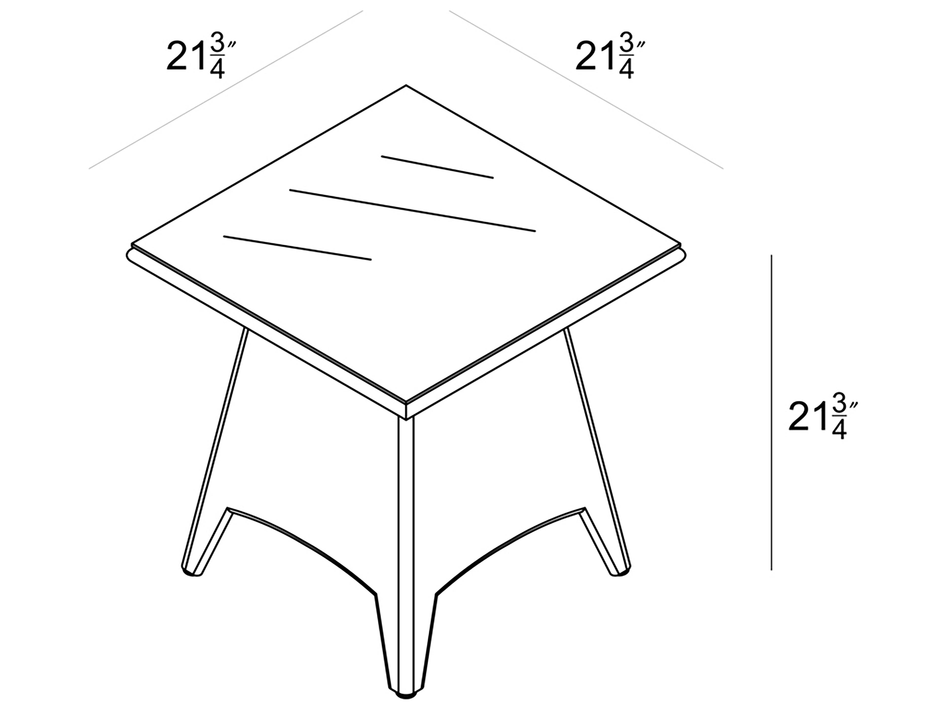Harmonia Living Arbor Wicker Square Glass Top End table