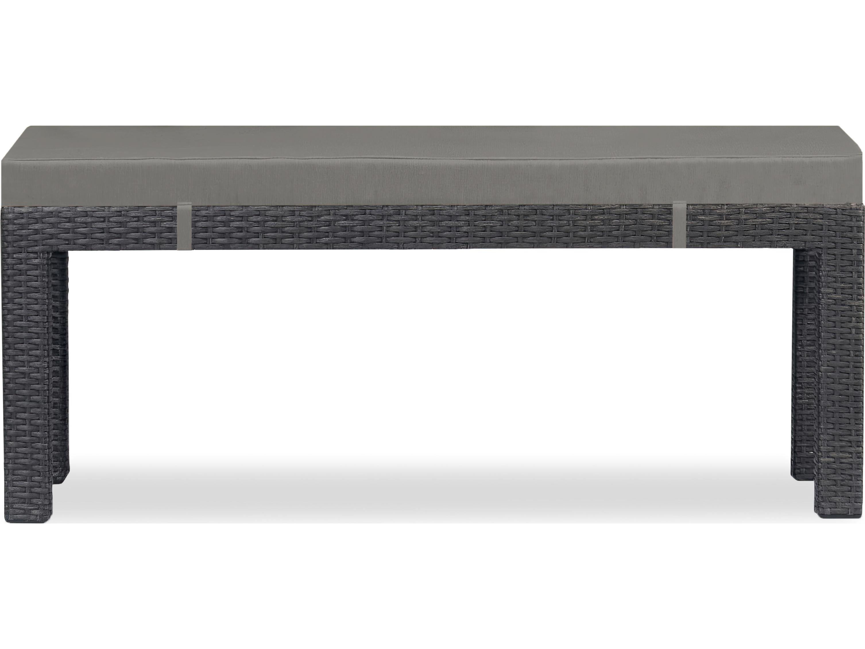 Harmonia Living Arden Wicker 2-Seater Dining Outdoor Bench