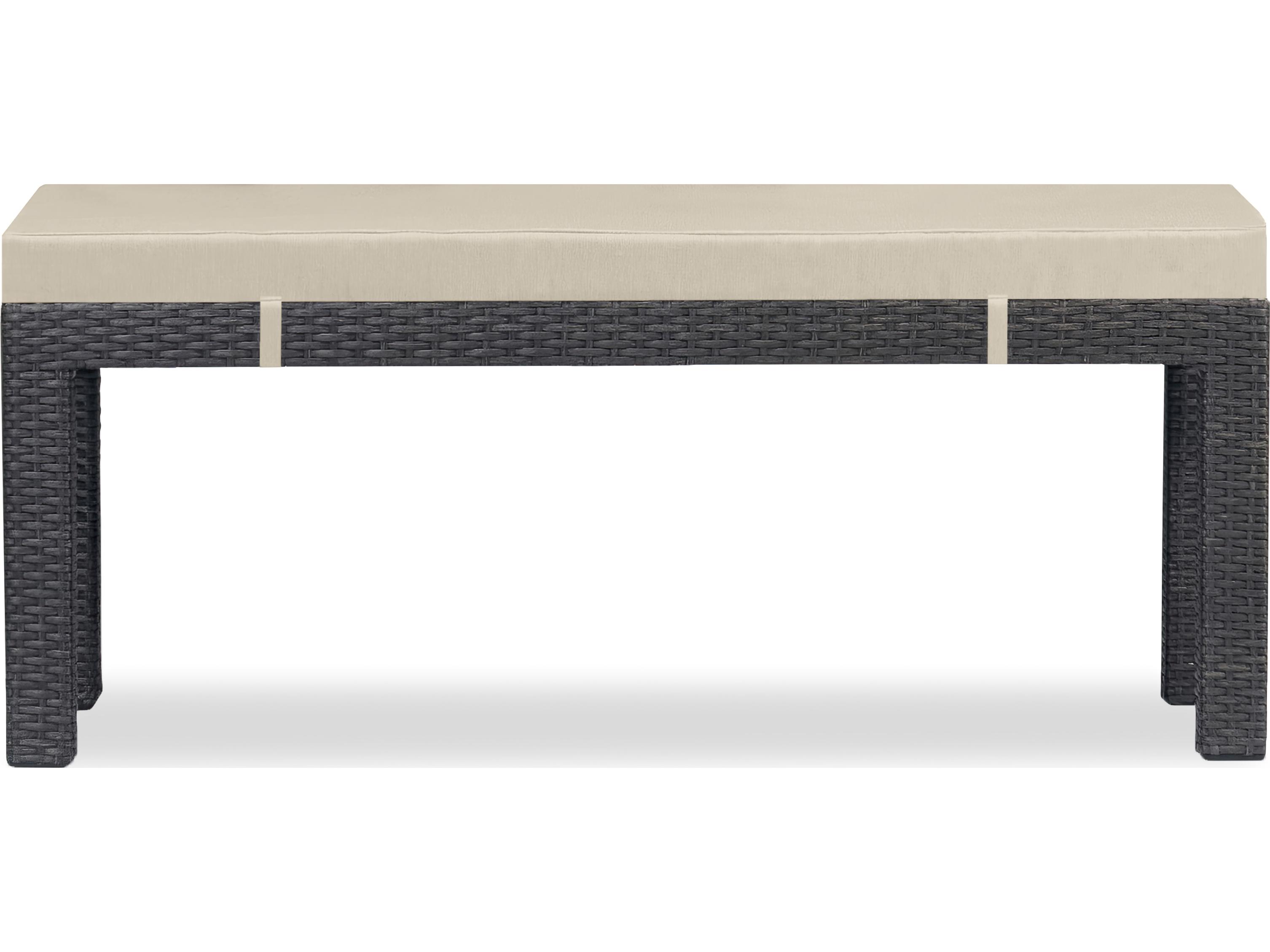 Harmonia Living Arden Wicker 2-Seater Dining Outdoor Bench