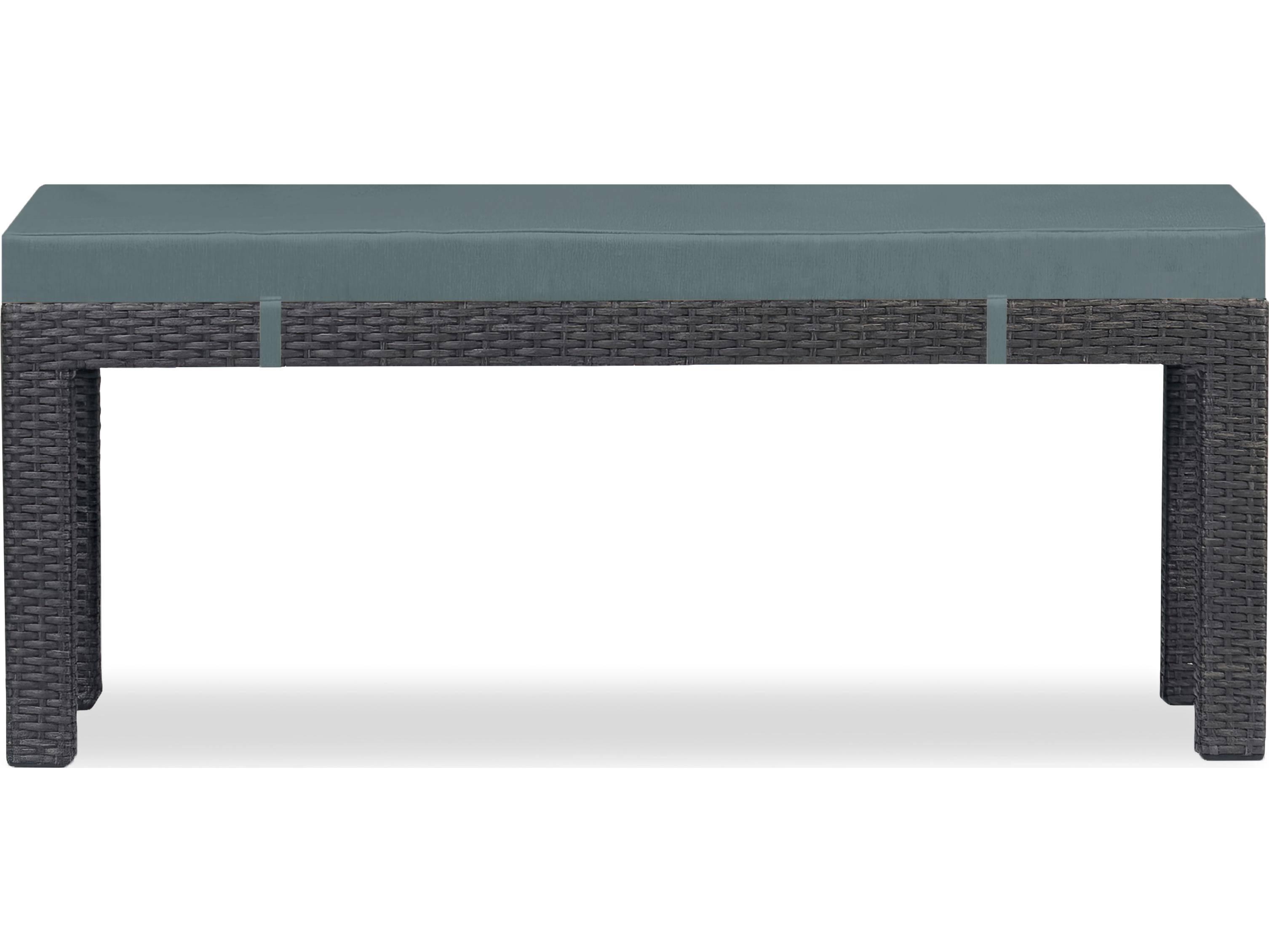 Harmonia Living Arden Wicker 2-Seater Dining Outdoor Bench