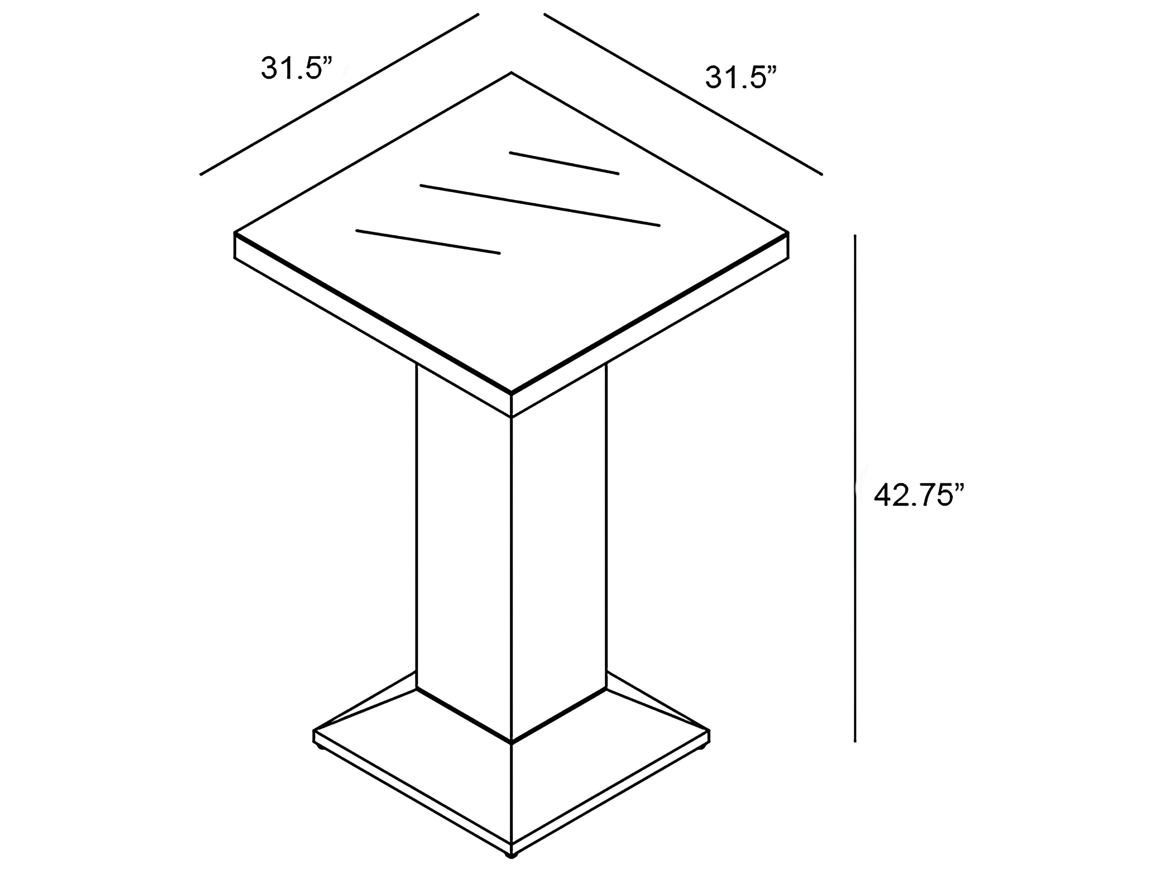 Harmonia Living Arden Wicker Square Glass Top Bar table